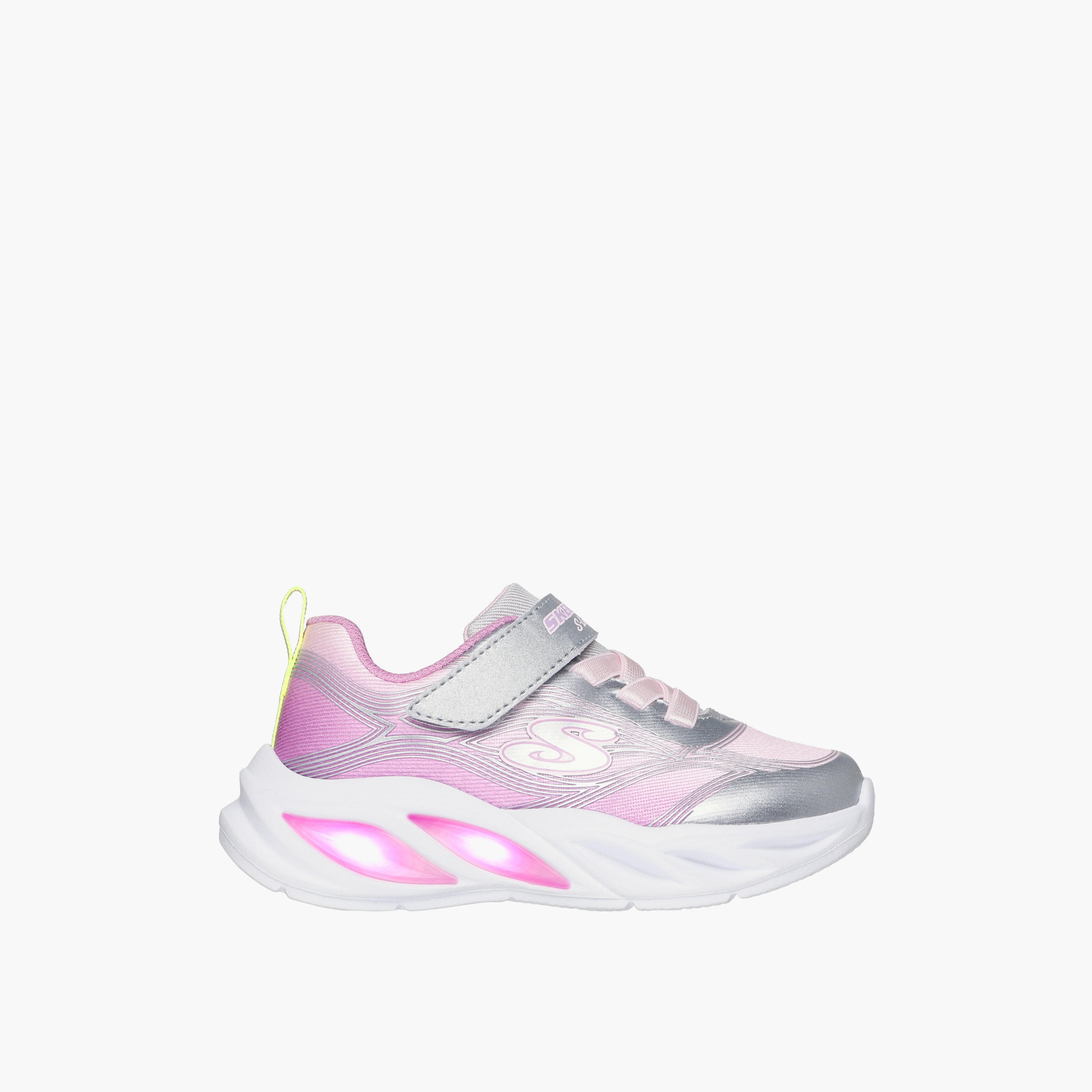 Skechers Girls Hook & Loop Light-Up Sports Shoes-baby-girls-shoes-closedshoes-image-5