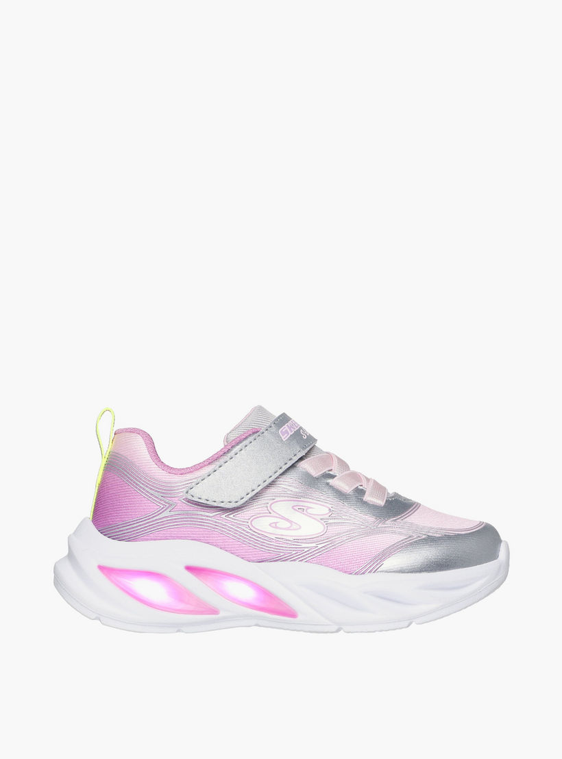 Skechers Girls Hook & Loop Light-Up Sports Shoes-baby-girls-shoes-closedshoes-image-5