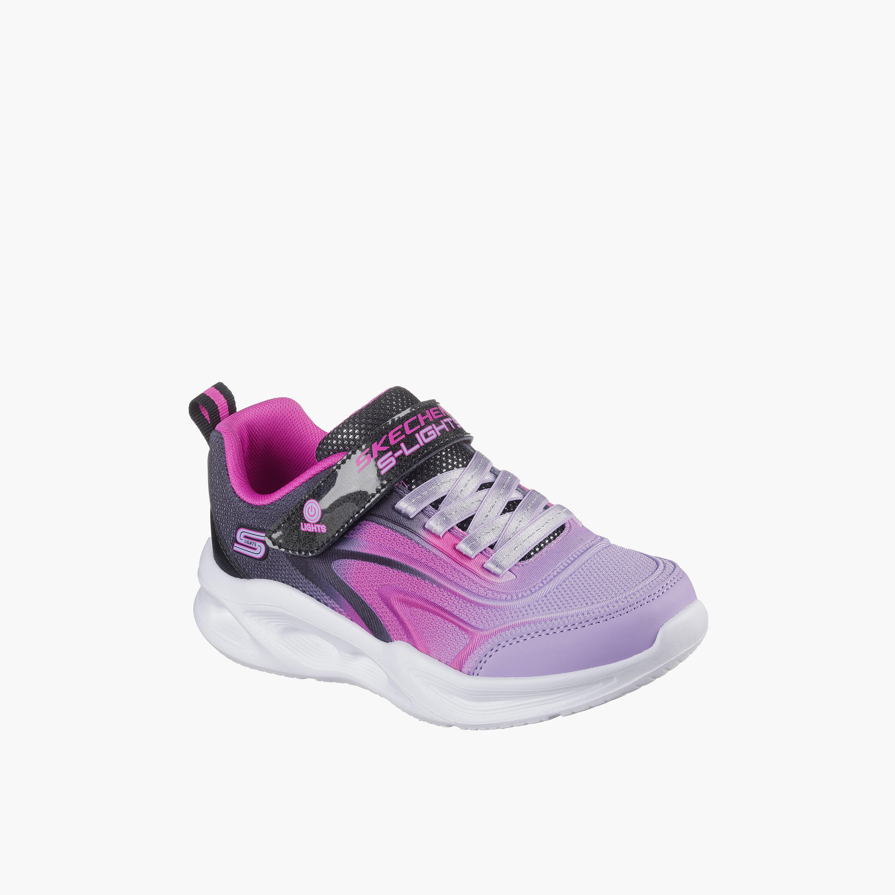 حذاء سنيكرز سولا جلو مضيء طول الكاحل بشريط إغلاق لاصق للبنات من سكيتشرز -girls-shoes-sneakers-image-1