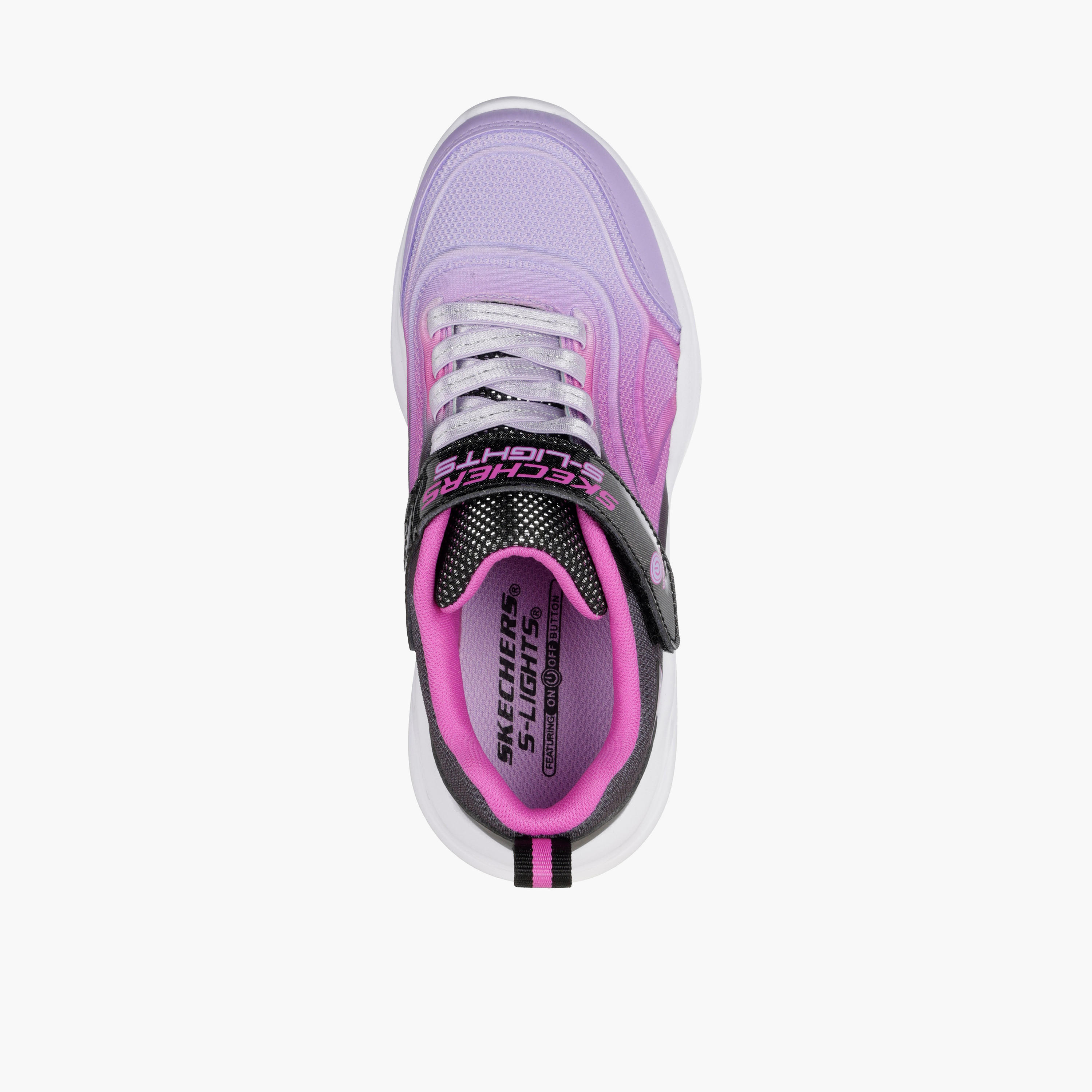 حذاء سنيكرز سولا جلو مضيء طول الكاحل بشريط إغلاق لاصق للبنات من سكيتشرز -girls-shoes-sneakers-image-2