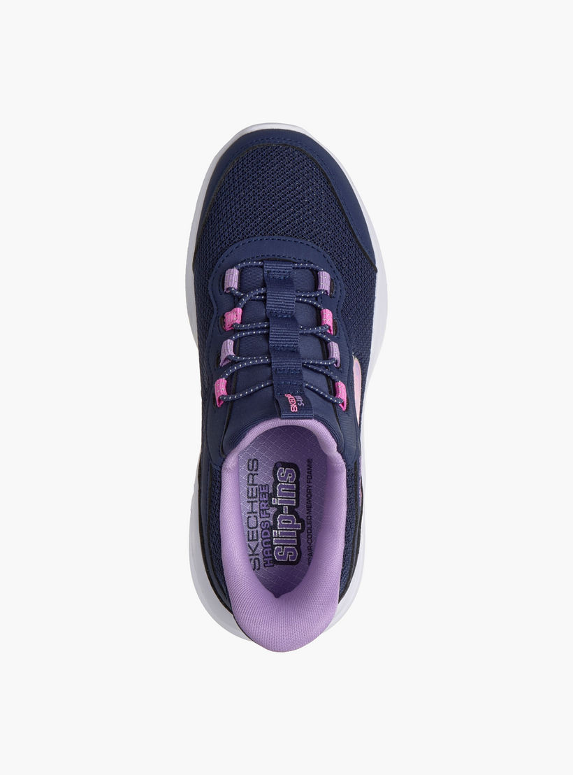 حذاء رياضي سهل الارتداء بطبعات شعار للبنات من سكيتشرز-girls-shoes-sneakers-image-2