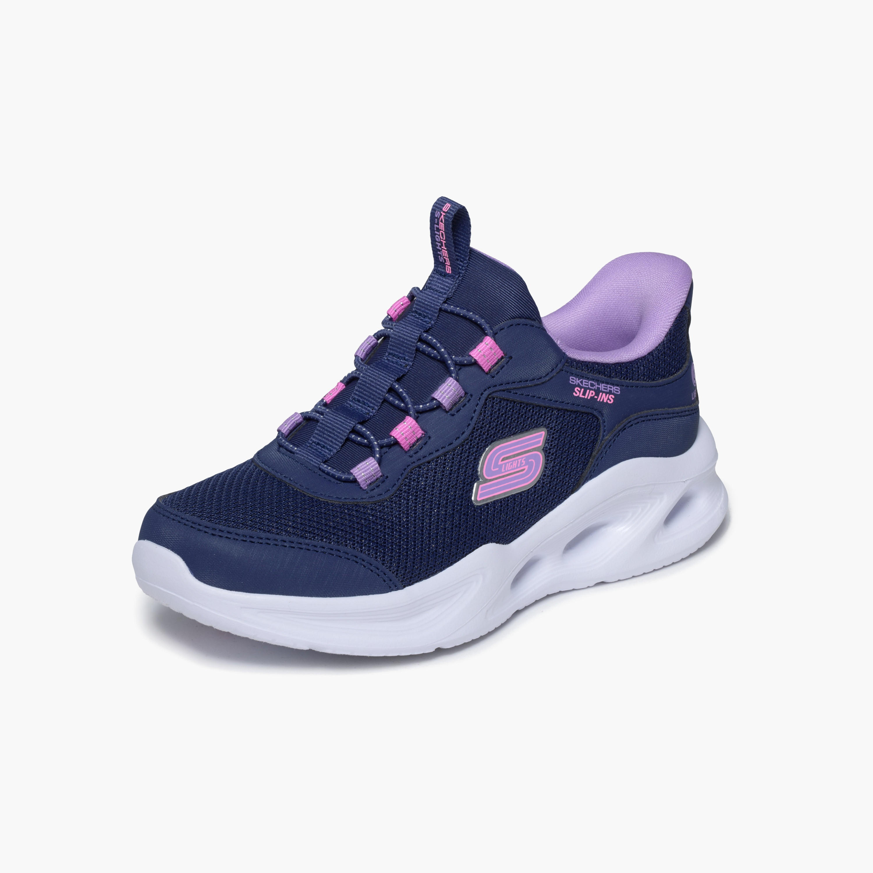حذاء رياضي سهل الارتداء بطبعات شعار للبنات من سكيتشرز-girls-shoes-sneakers-image-3
