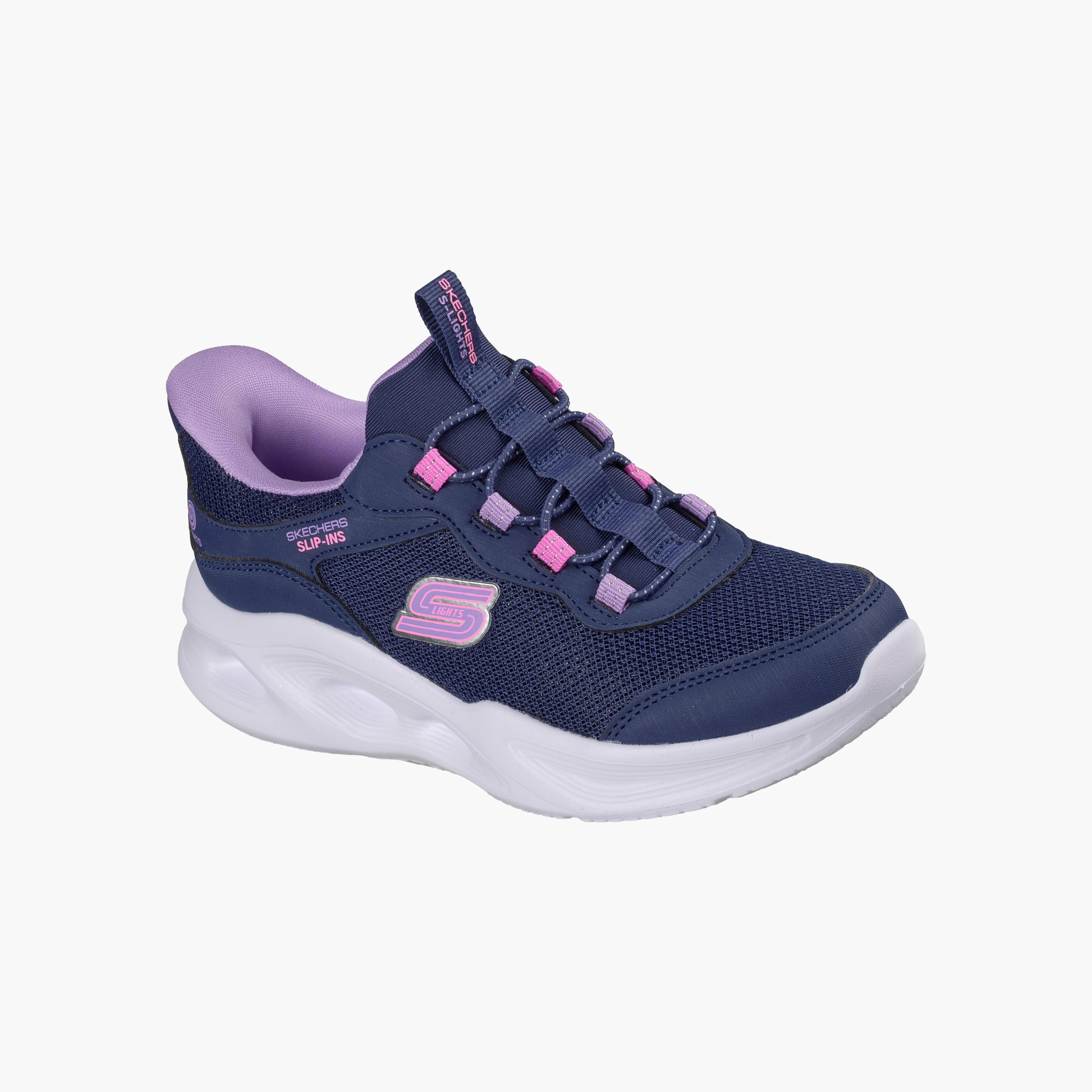 حذاء رياضي سهل الارتداء بطبعات شعار للبنات من سكيتشرز-girls-shoes-sneakers-image-5