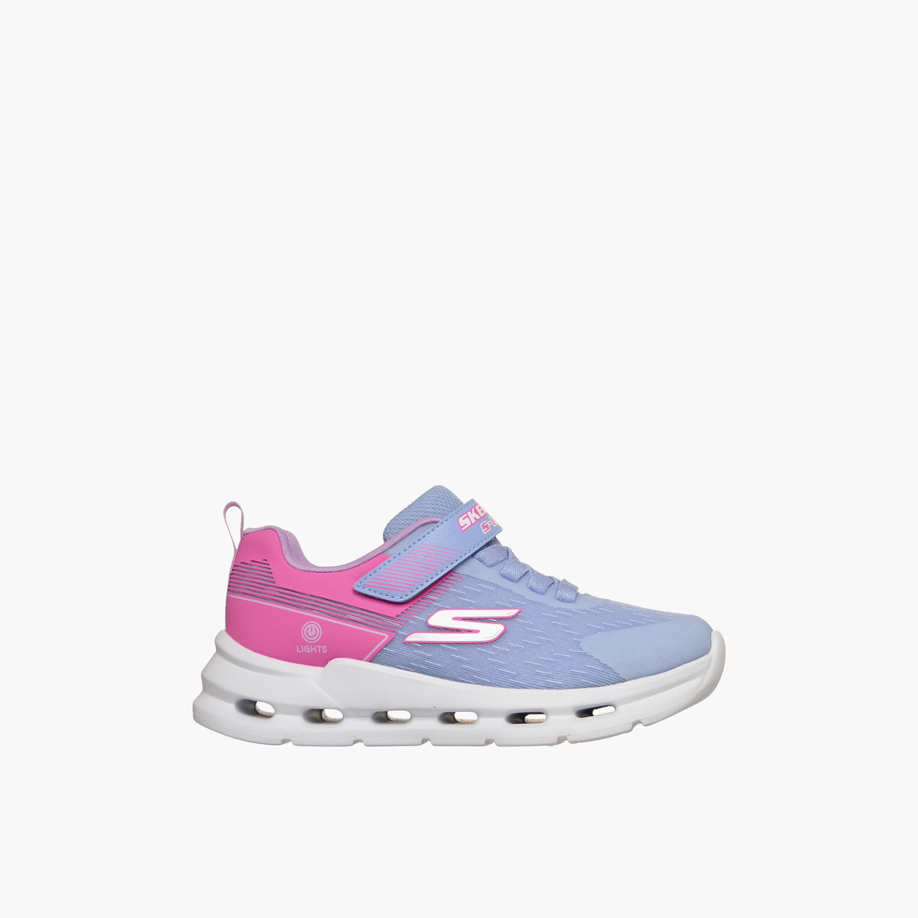 Skechers Girls GLIDE-STEP LIGHTS Hook & Loop Light-Up Ankle Sneakers-girls-shoes-sneakers-image-4