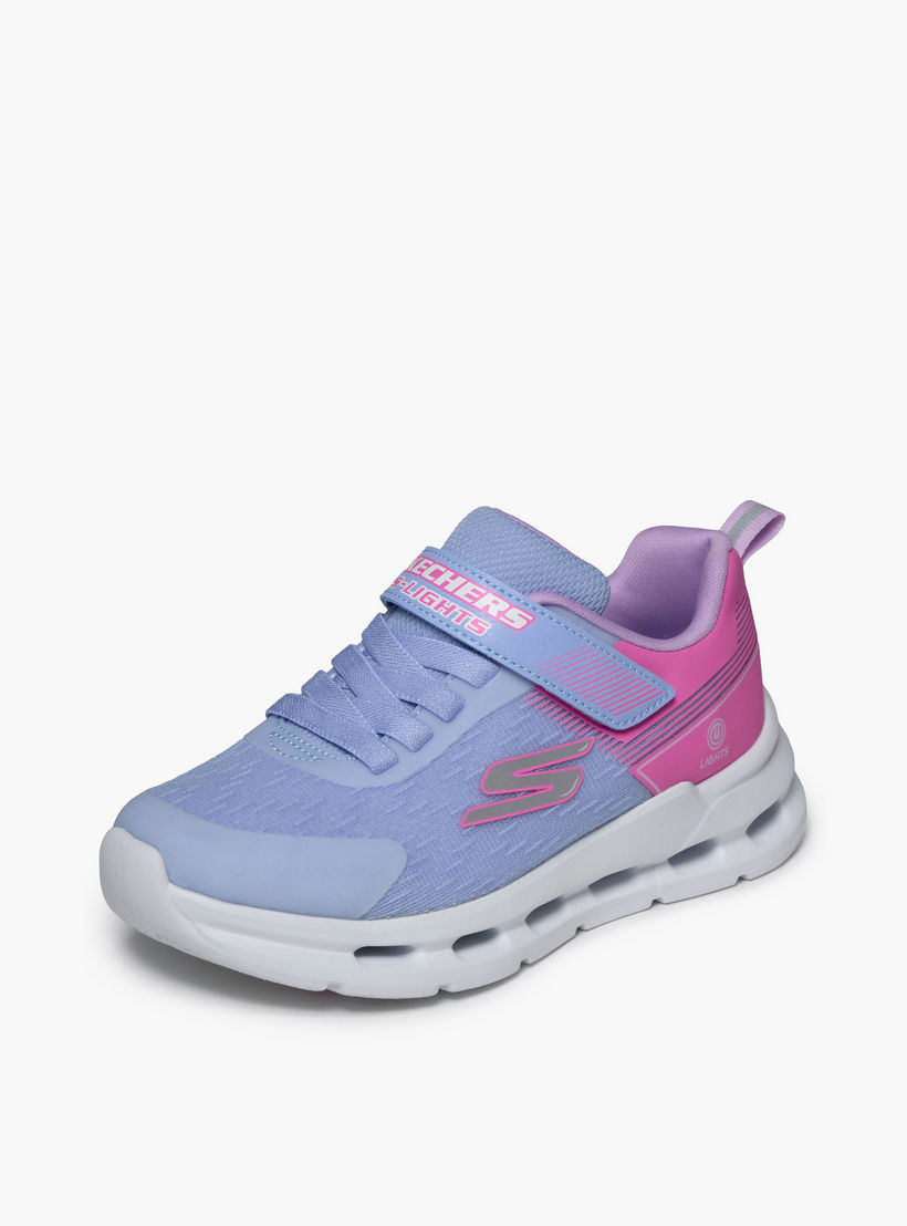 Skechers Girls GLIDE-STEP LIGHTS Hook & Loop Light-Up Ankle Sneakers-girls-shoes-sneakers-image-5