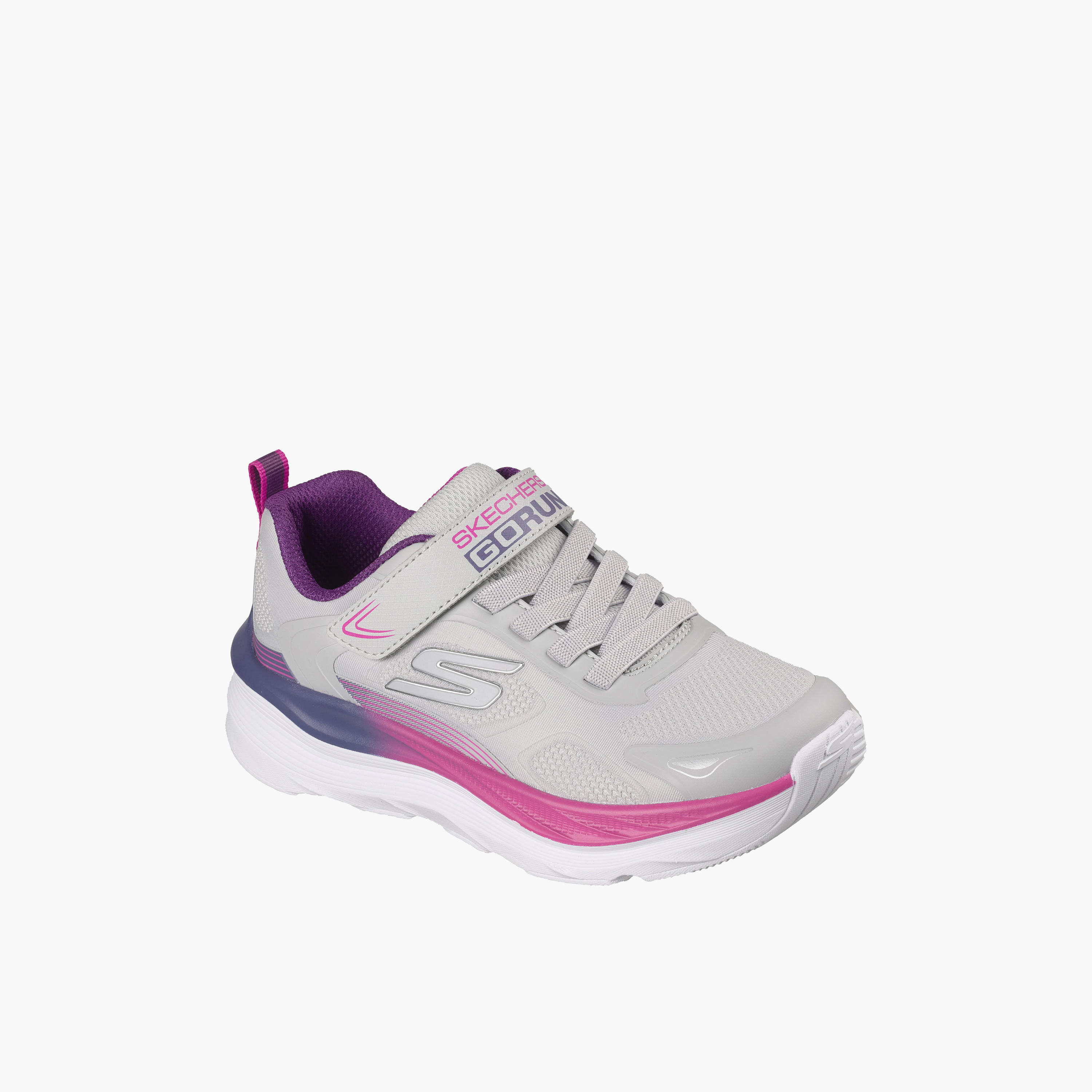 حذاء جري بشريط إغلاق لاصق ماكس ران للبنات من سكيتشرز - 303989L-GRY-CP-girls-shoes-sneakers-image-1