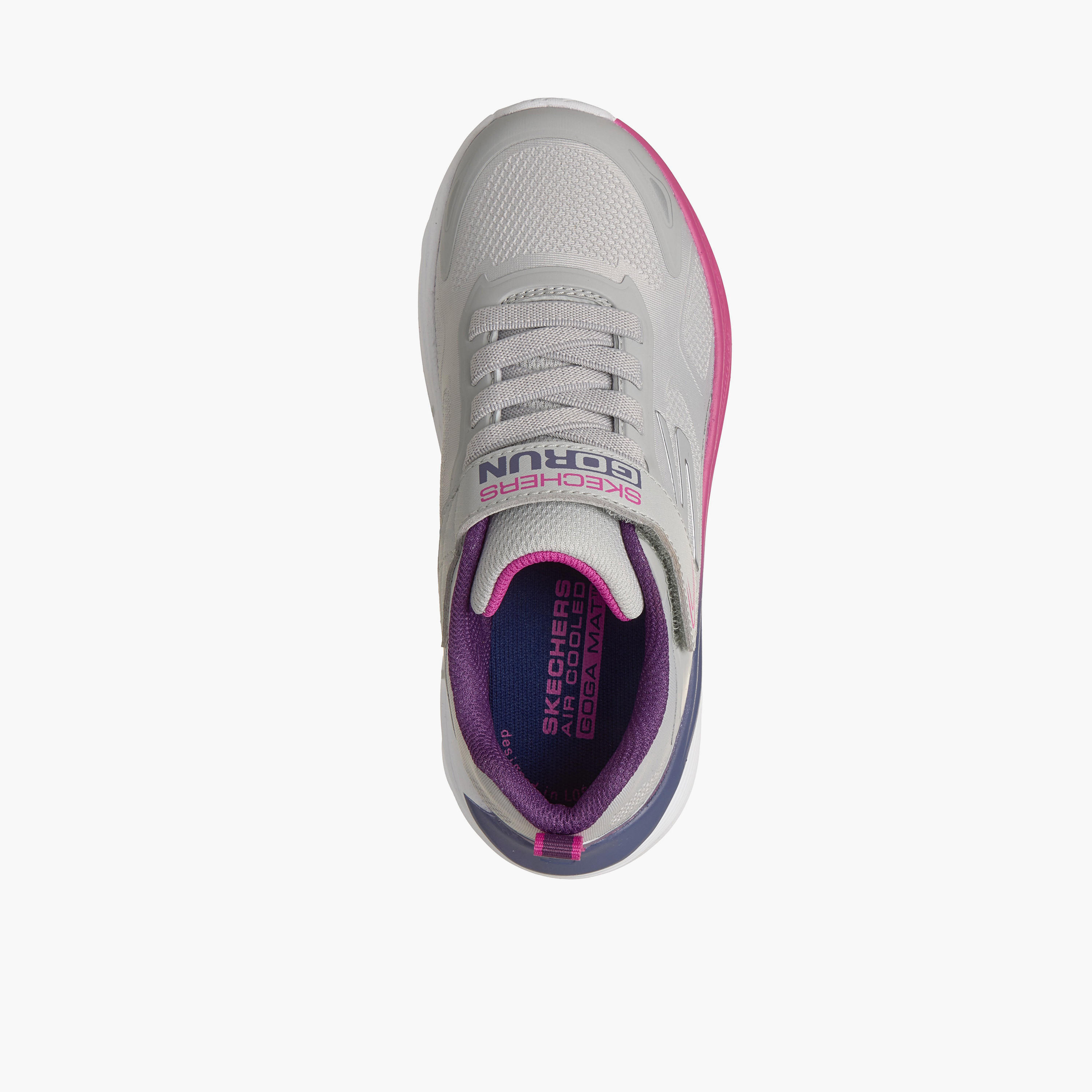حذاء جري بشريط إغلاق لاصق ماكس ران للبنات من سكيتشرز - 303989L-GRY-CP-girls-shoes-sneakers-image-2