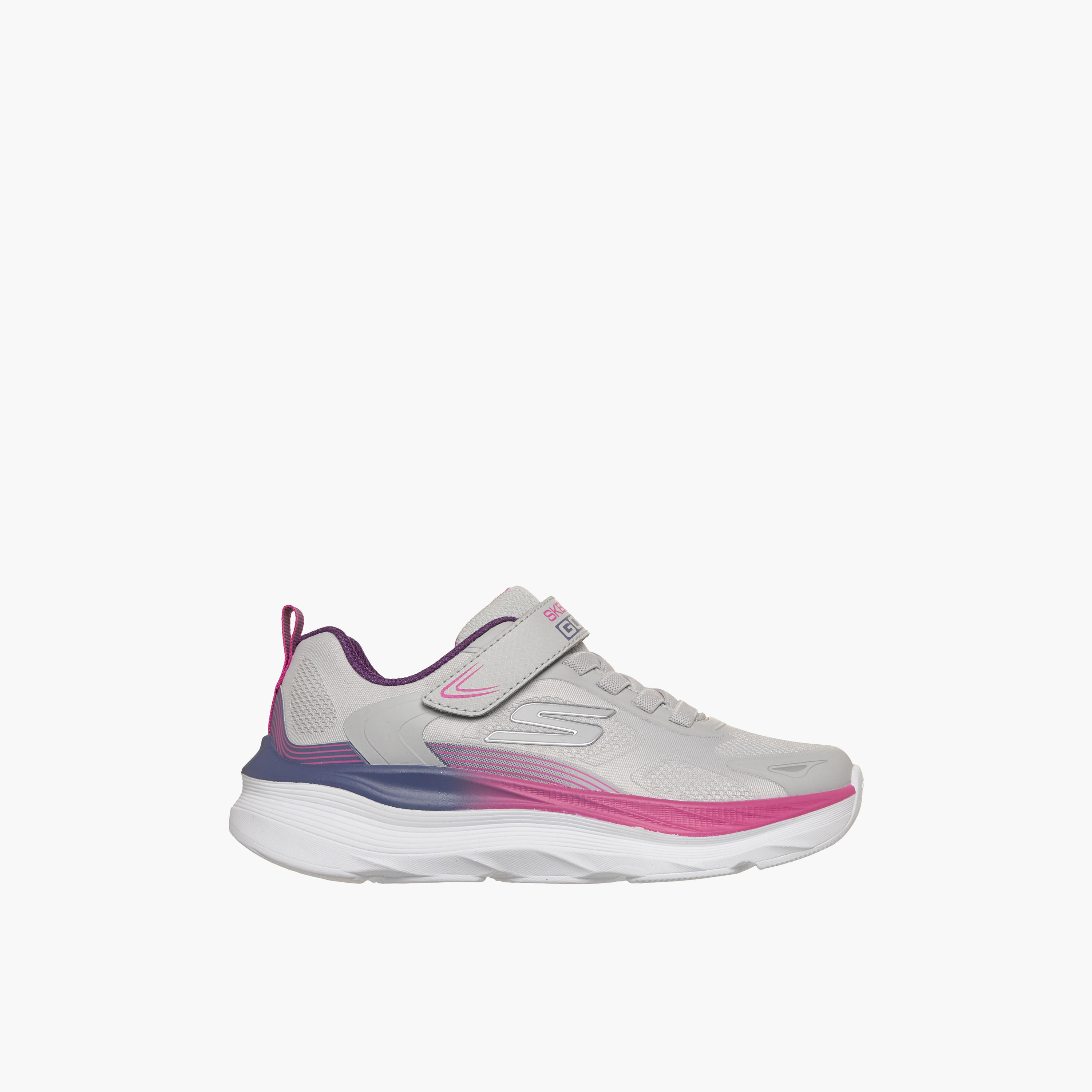 حذاء جري بشريط إغلاق لاصق ماكس ران للبنات من سكيتشرز - 303989L-GRY-CP-girls-shoes-sneakers-image-3