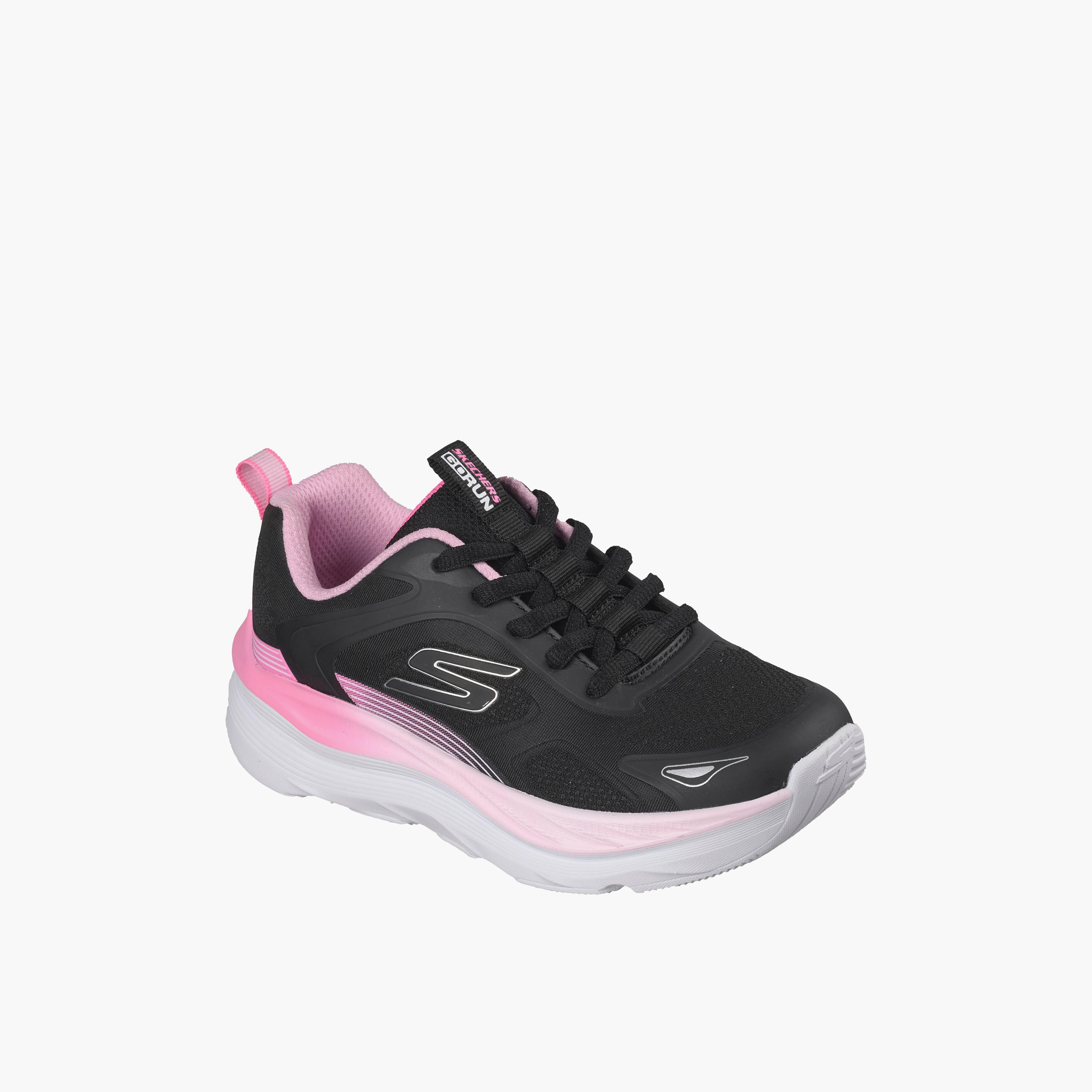 Skechers Girls MAX RUN Lace-Up Running Shoes - 303990L-BLK-CP-girls-shoes-sports-image-1