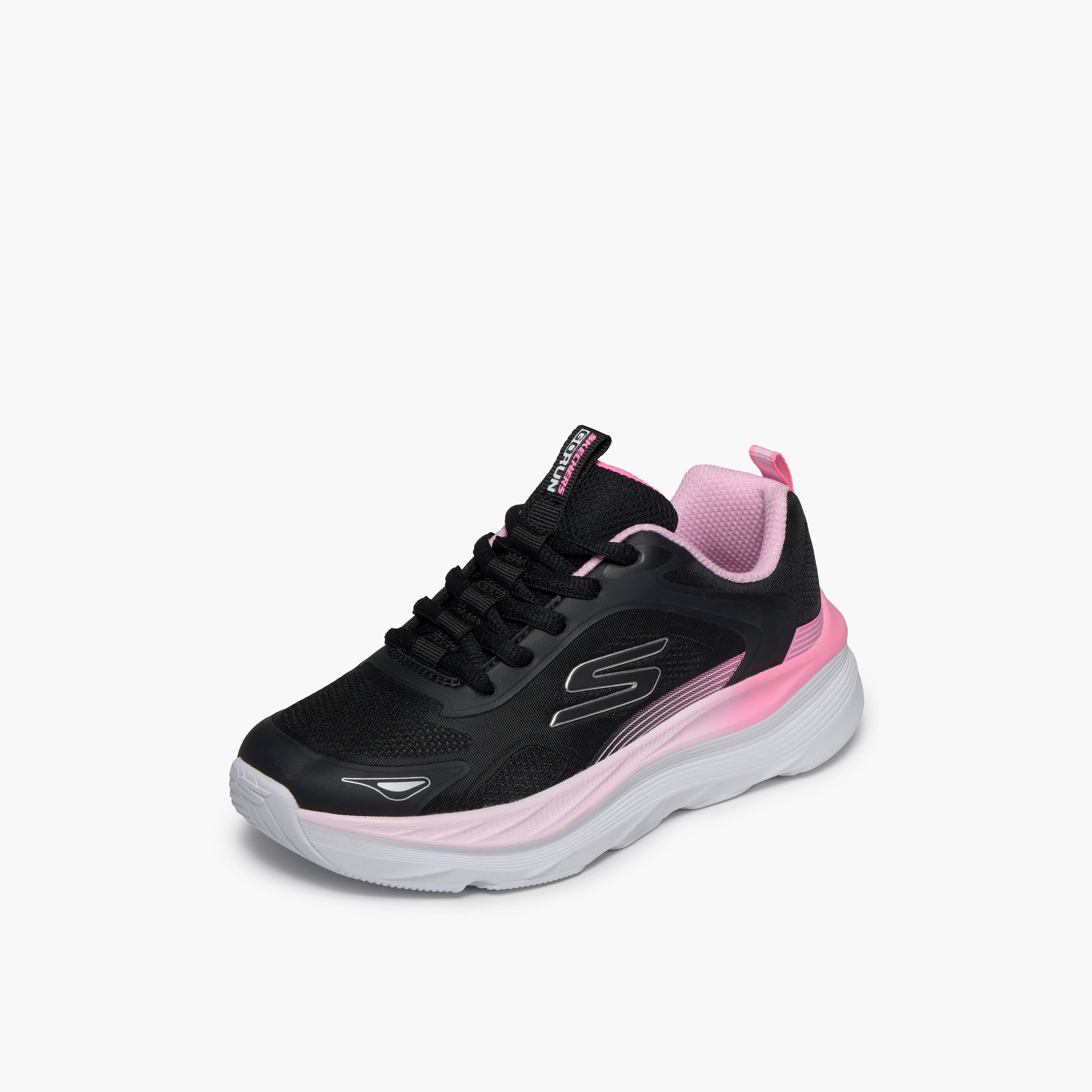 Skechers Girls MAX RUN Lace-Up Running Shoes - 303990L-BLK-CP-girls-shoes-sports-image-4