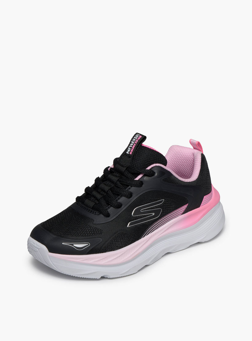 Skechers Girls MAX RUN Lace-Up Running Shoes - 303990L-BLK-CP-girls-shoes-sports-image-4