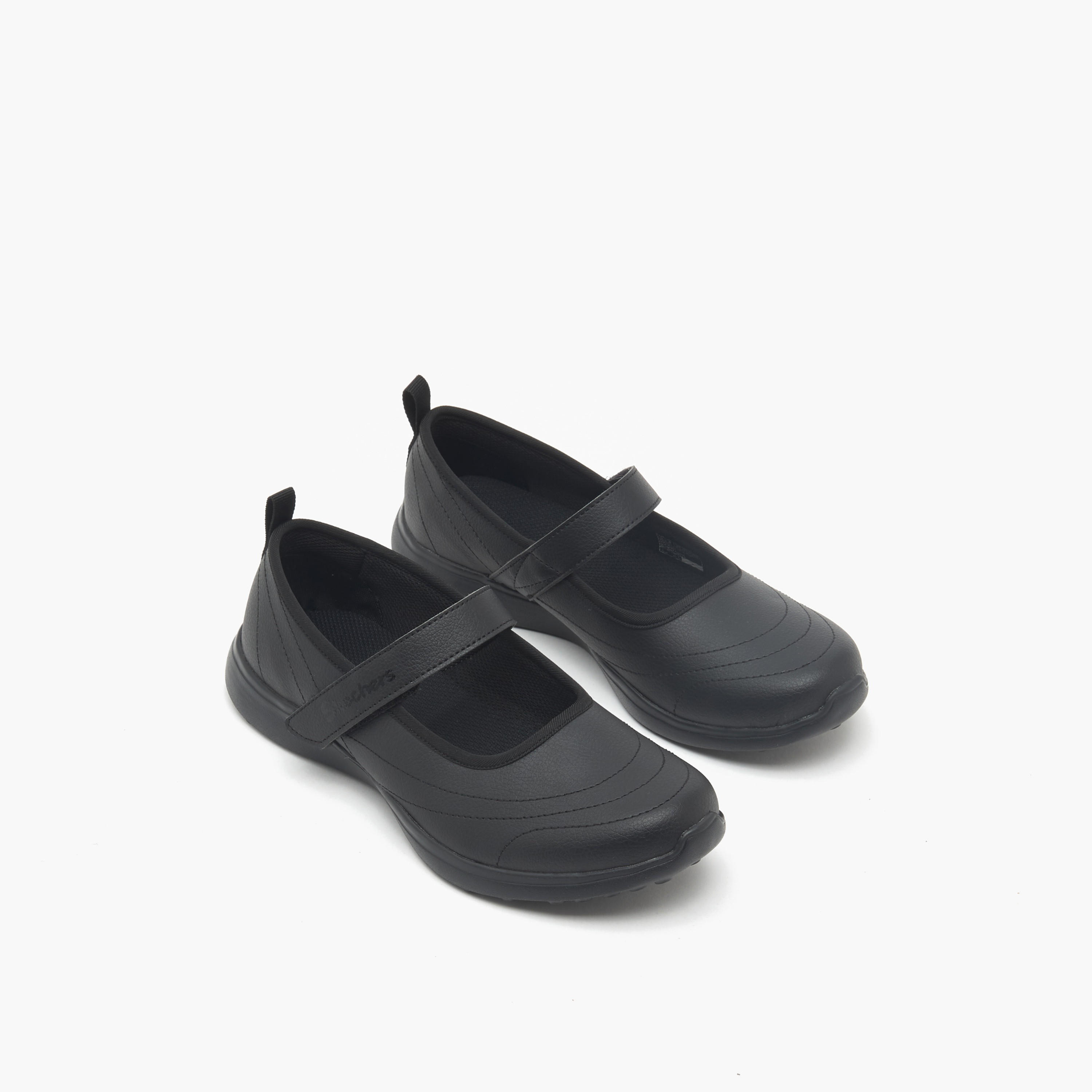 حذاء ماري جين مدرسي بشريط إغلاق مايكروسترايدز للبنات من سكيتشرز-girls-shoes-maryjanes-image-1