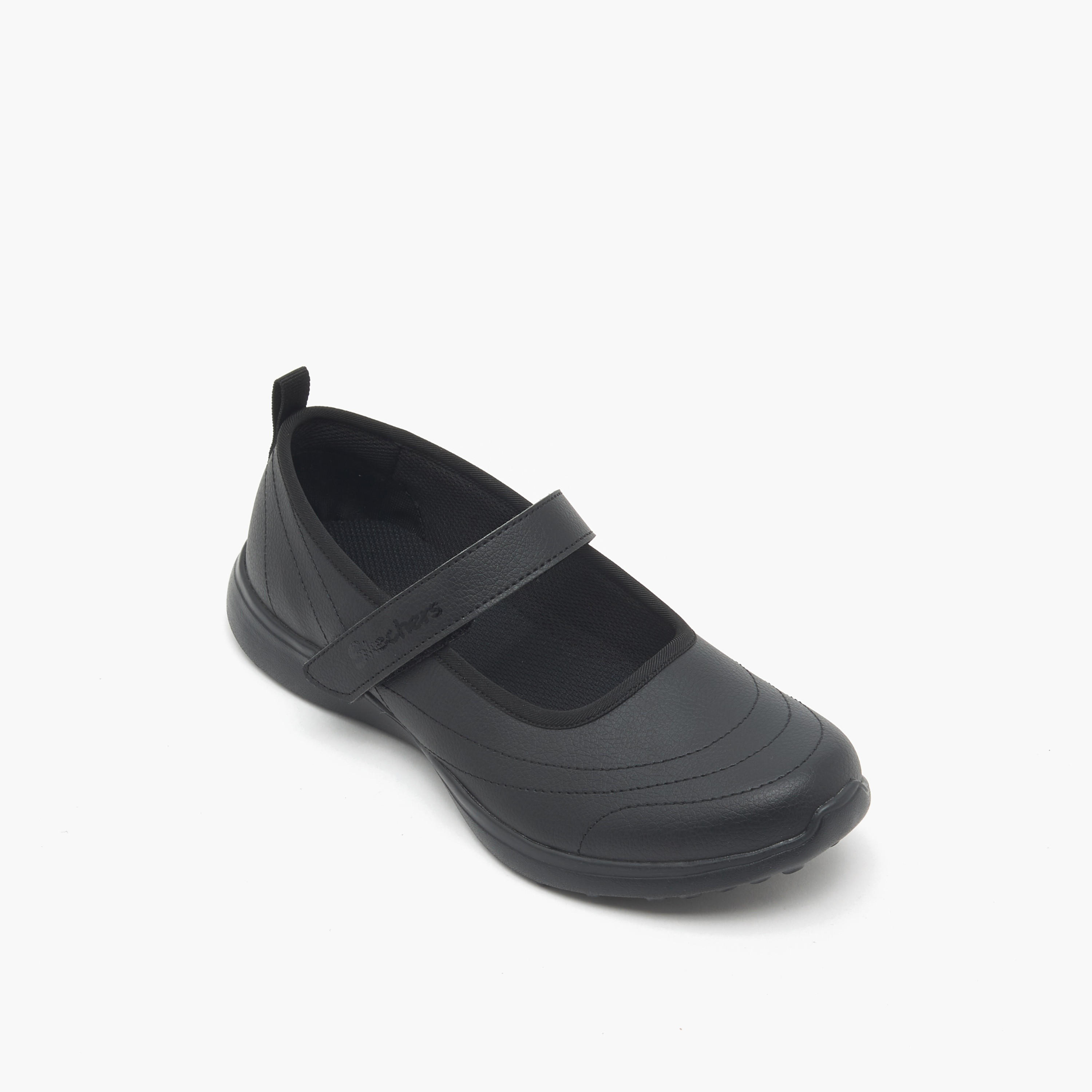 حذاء ماري جين مدرسي بشريط إغلاق مايكروسترايدز للبنات من سكيتشرز-girls-shoes-maryjanes-image-2