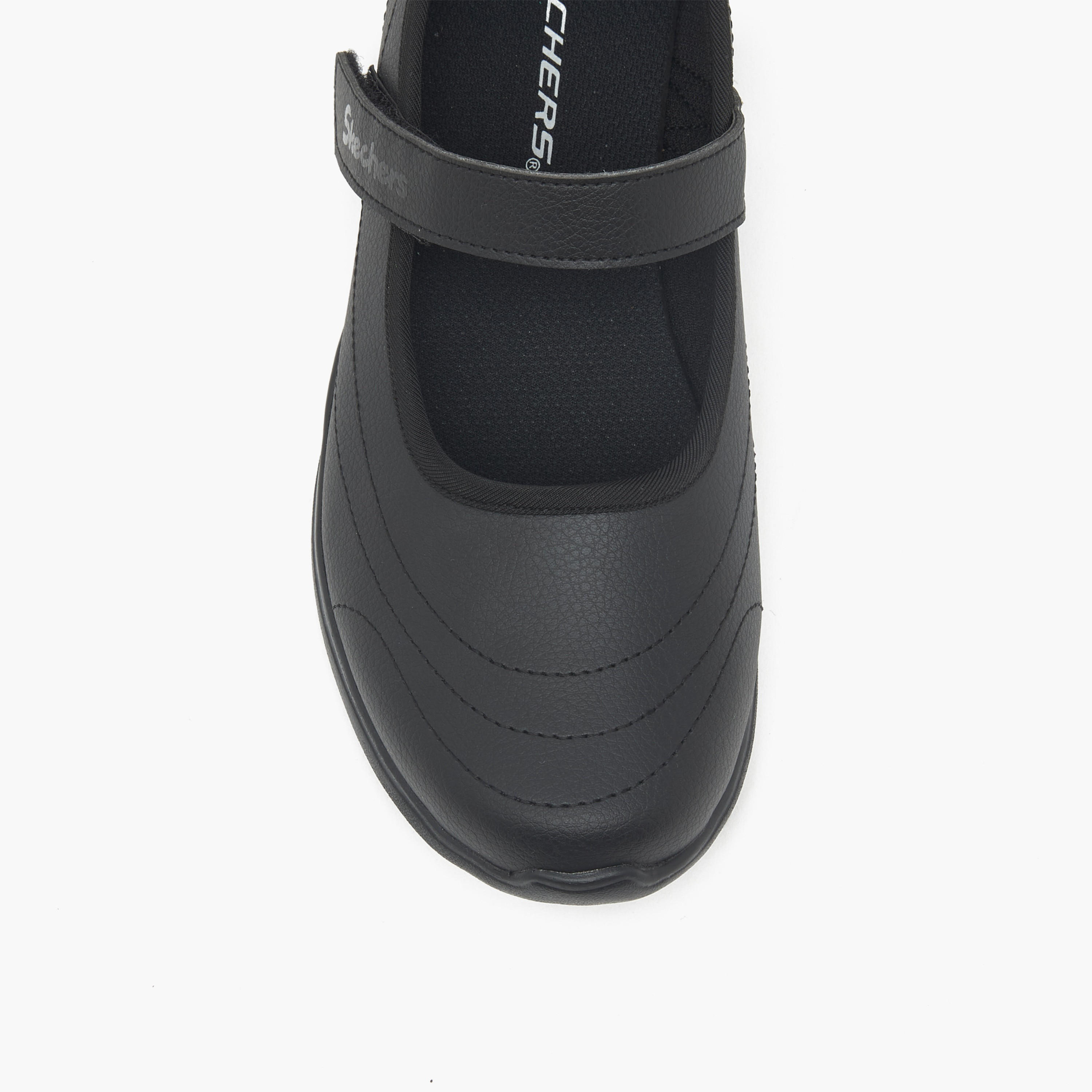 حذاء ماري جين مدرسي بشريط إغلاق مايكروسترايدز للبنات من سكيتشرز-girls-shoes-maryjanes-image-4