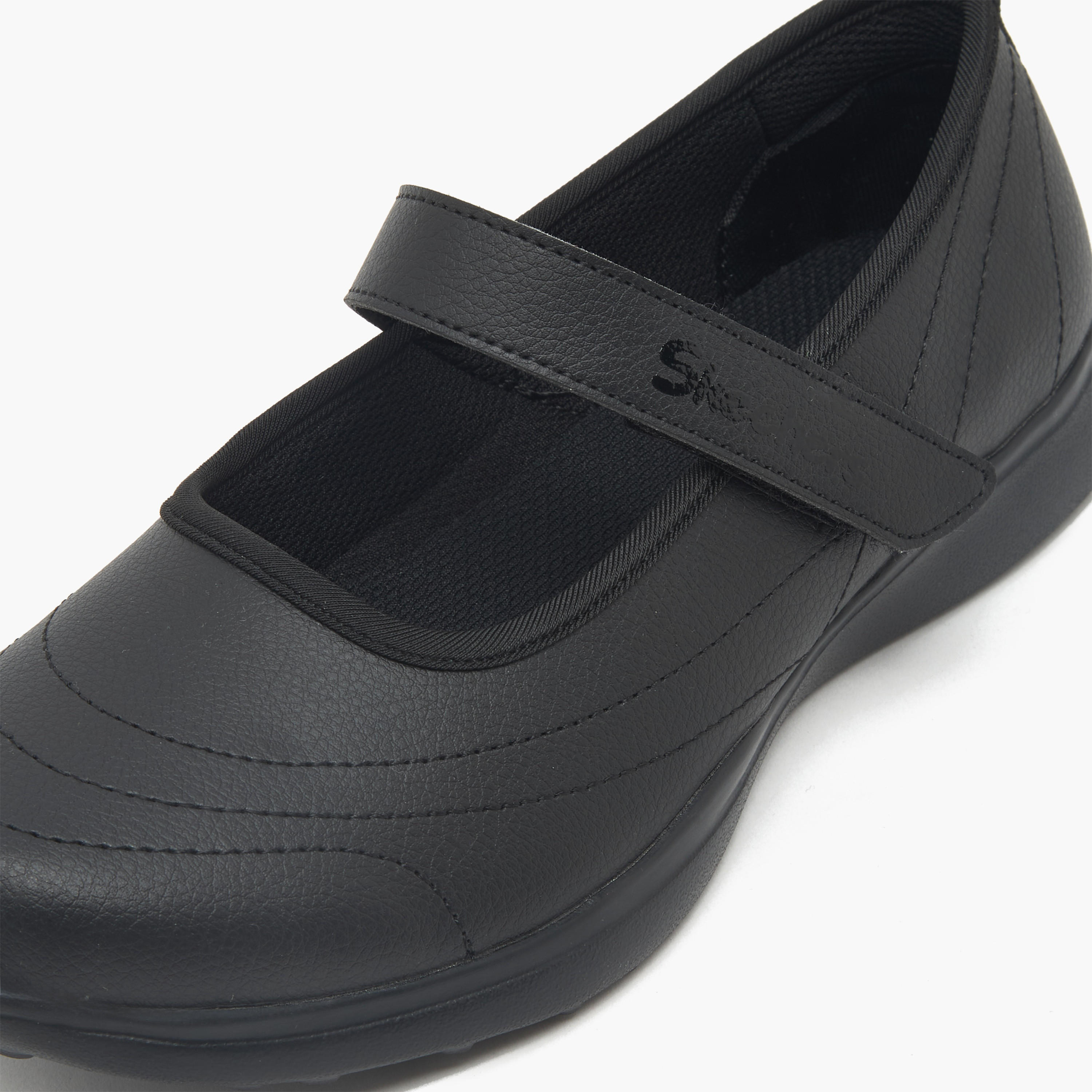 حذاء ماري جين مدرسي بشريط إغلاق مايكروسترايدز للبنات من سكيتشرز-girls-shoes-maryjanes-image-6