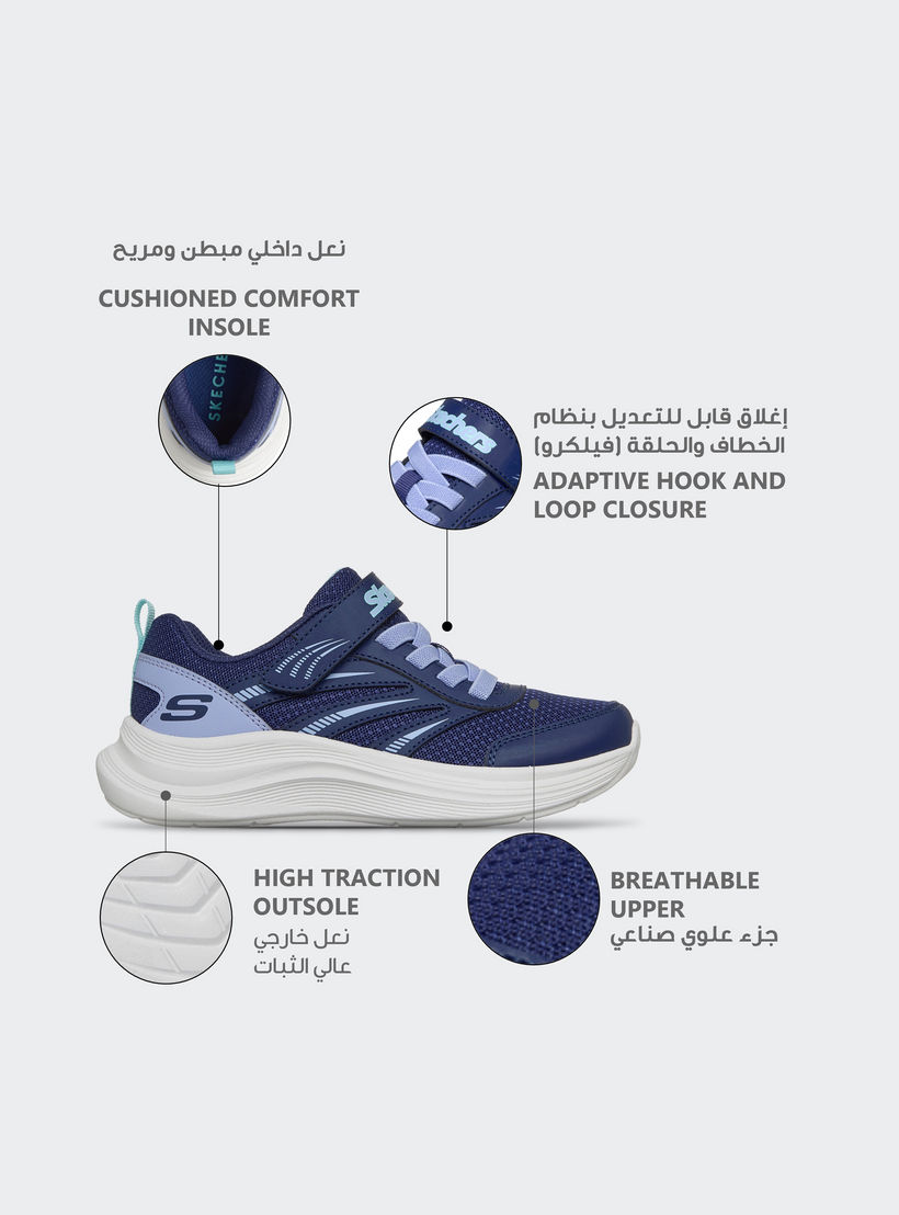 حذاء سنيكرز بشريط إغلاق لاصق ستريملاين للبنات من سكيتشيرز-girls-shoes-sneakers-image-2