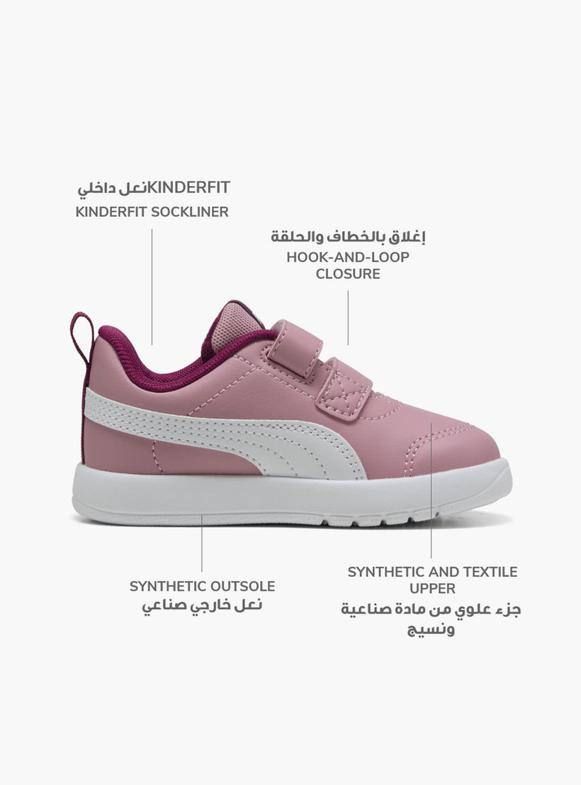 Puma Girls Courtflex v3 V Hook & Loop Sneakers-baby-girls-shoes-closedshoes-image-2
