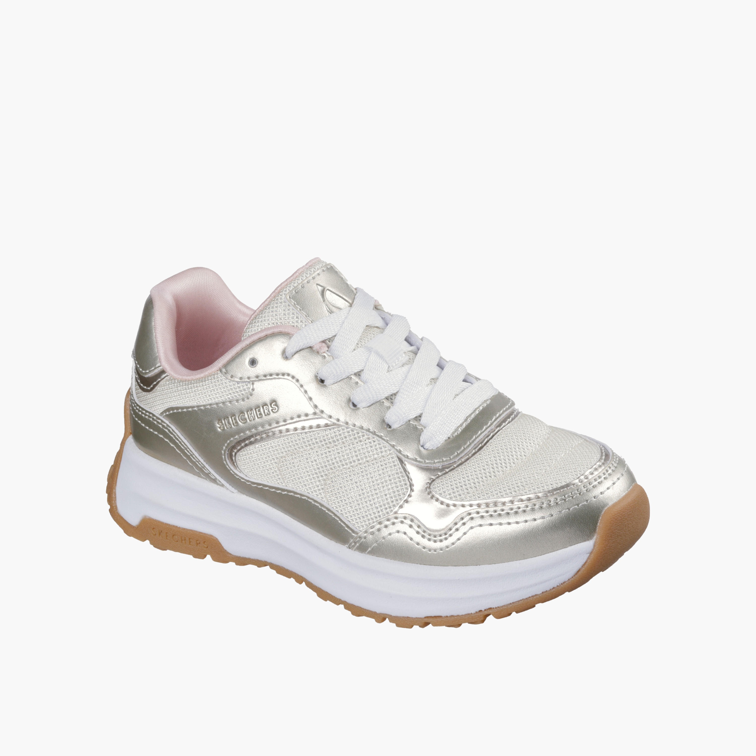 Skechers Girls LUMINA Panelled Lace-Up Sports Shoes-girls-shoes-sneakers-image-4