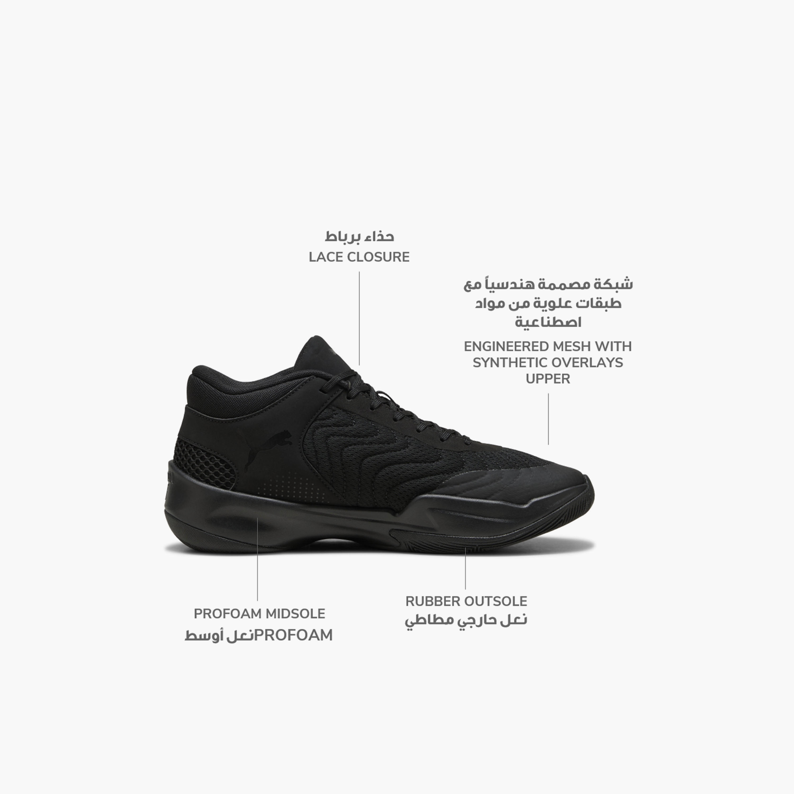 حذاء سنيكرز بكاحل منخفض برباط إغلاق كورت برو 2 للرجال من بوما-sports-men-shoes-image-2