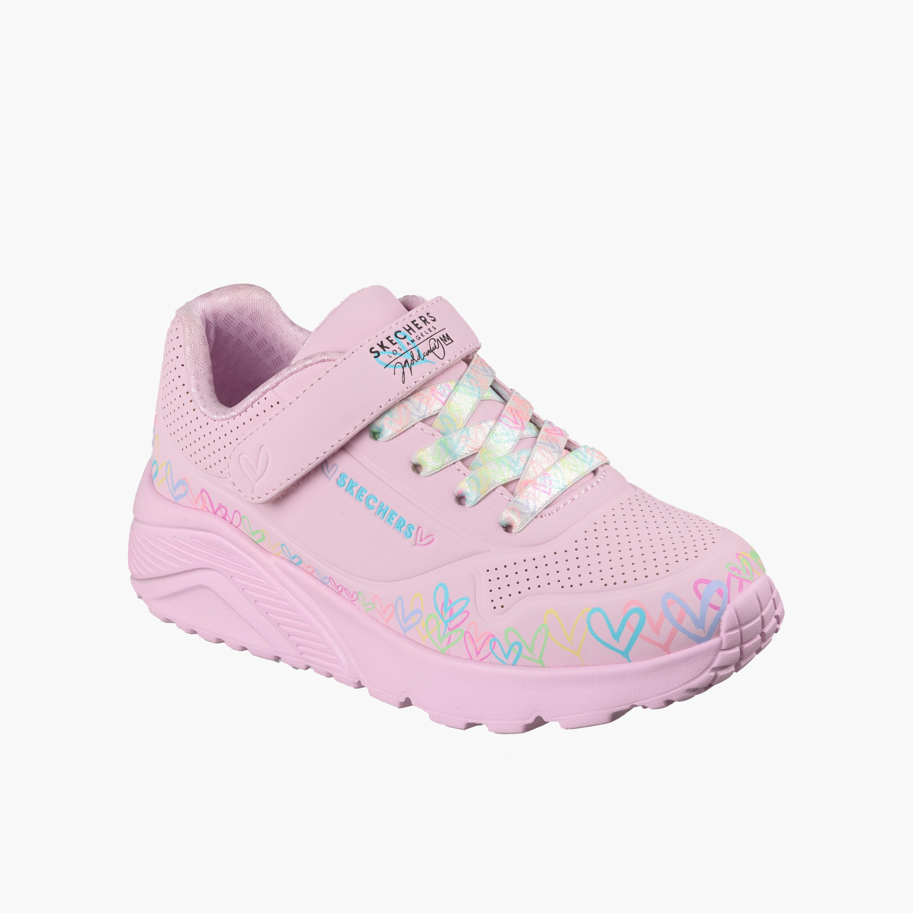 حذاء رياضي للفتيات بشريط لاصق أونو لايت من سكيتشرز-girls-shoes-sneakers-image-4