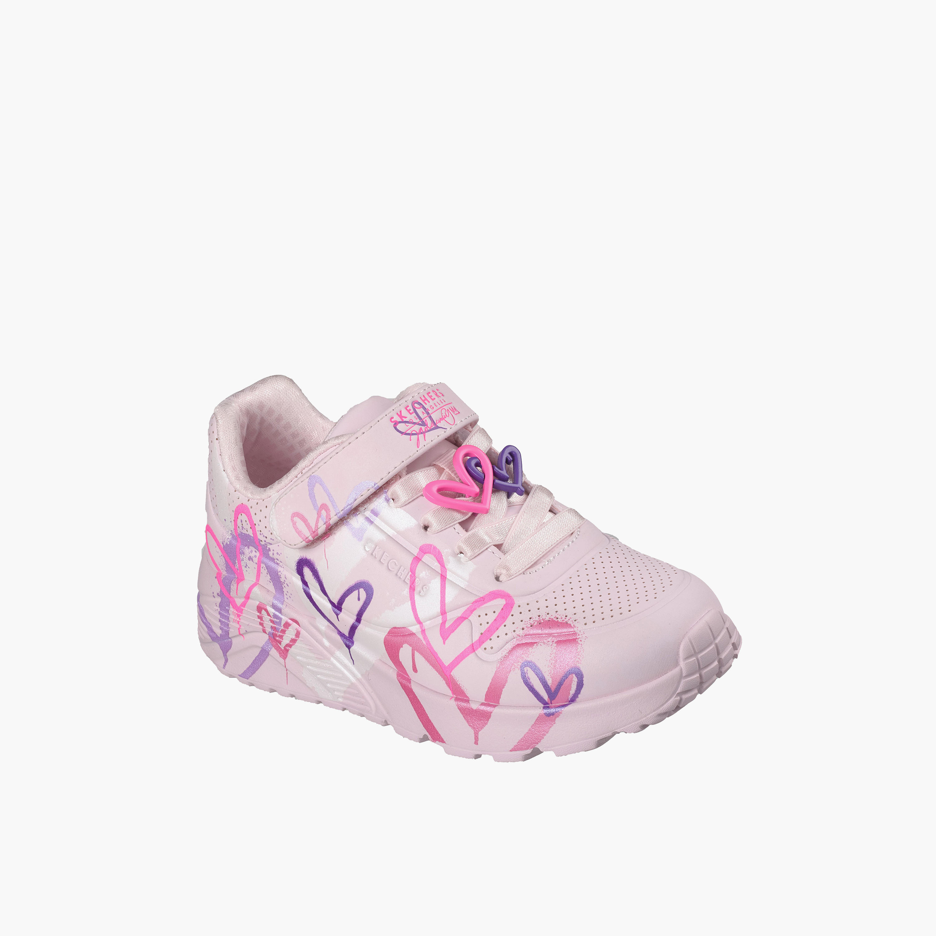 حذاء سنيكرز بشريط إغلاق لاصق للبنات أونو لايت من سكيتشرز-girls-shoes-sneakers-image-1