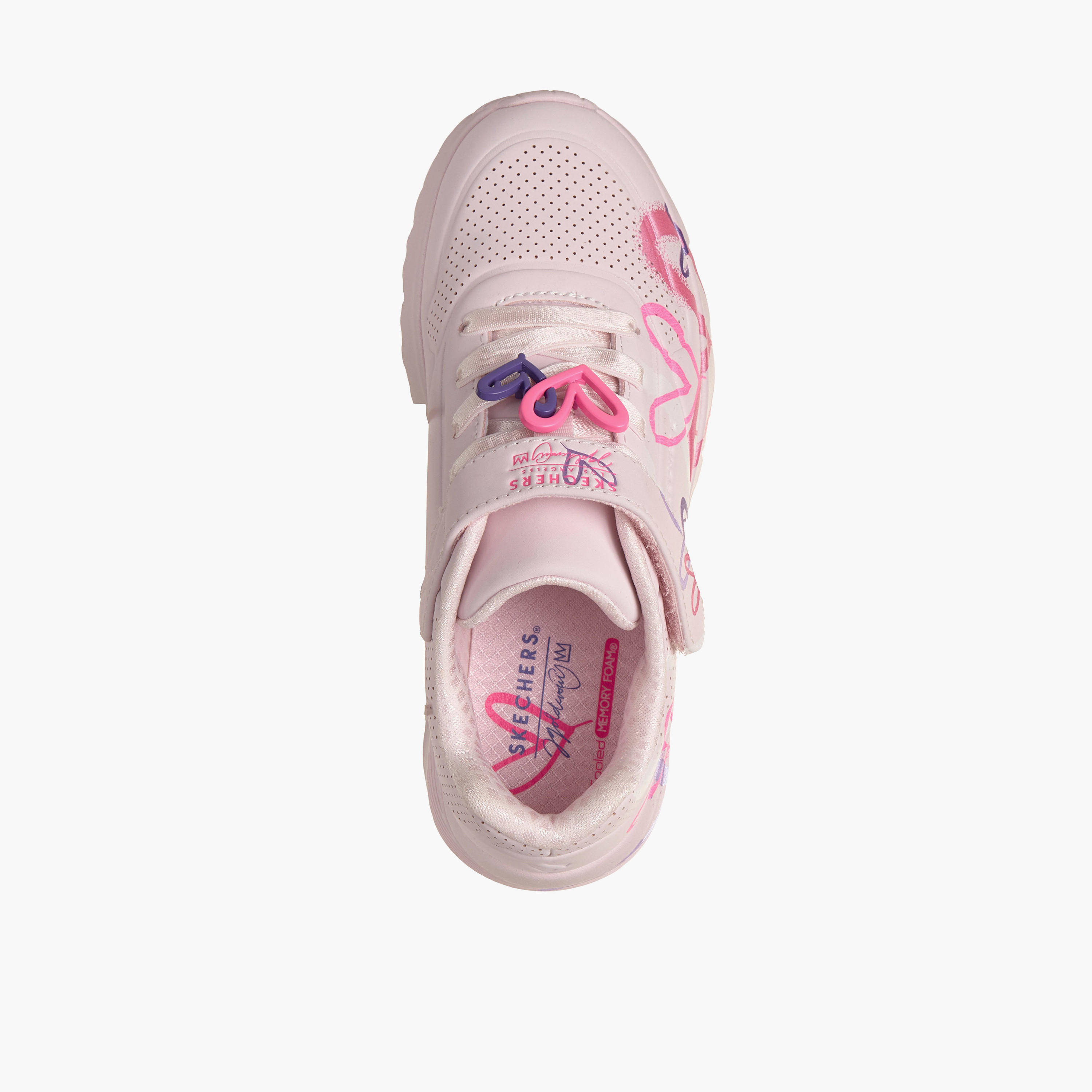 حذاء سنيكرز بشريط إغلاق لاصق للبنات أونو لايت من سكيتشرز-girls-shoes-sneakers-image-2