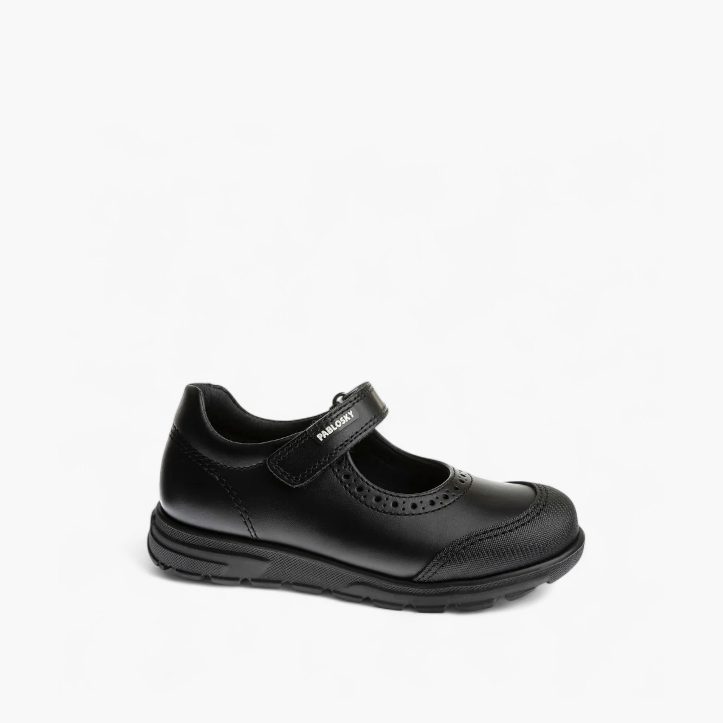 حذاء ماري جين مدرسي بشريط إغلاق لاصق للبنات من بابلوسكي - 334110-Y-girls-shoes-maryjanes-image-1
