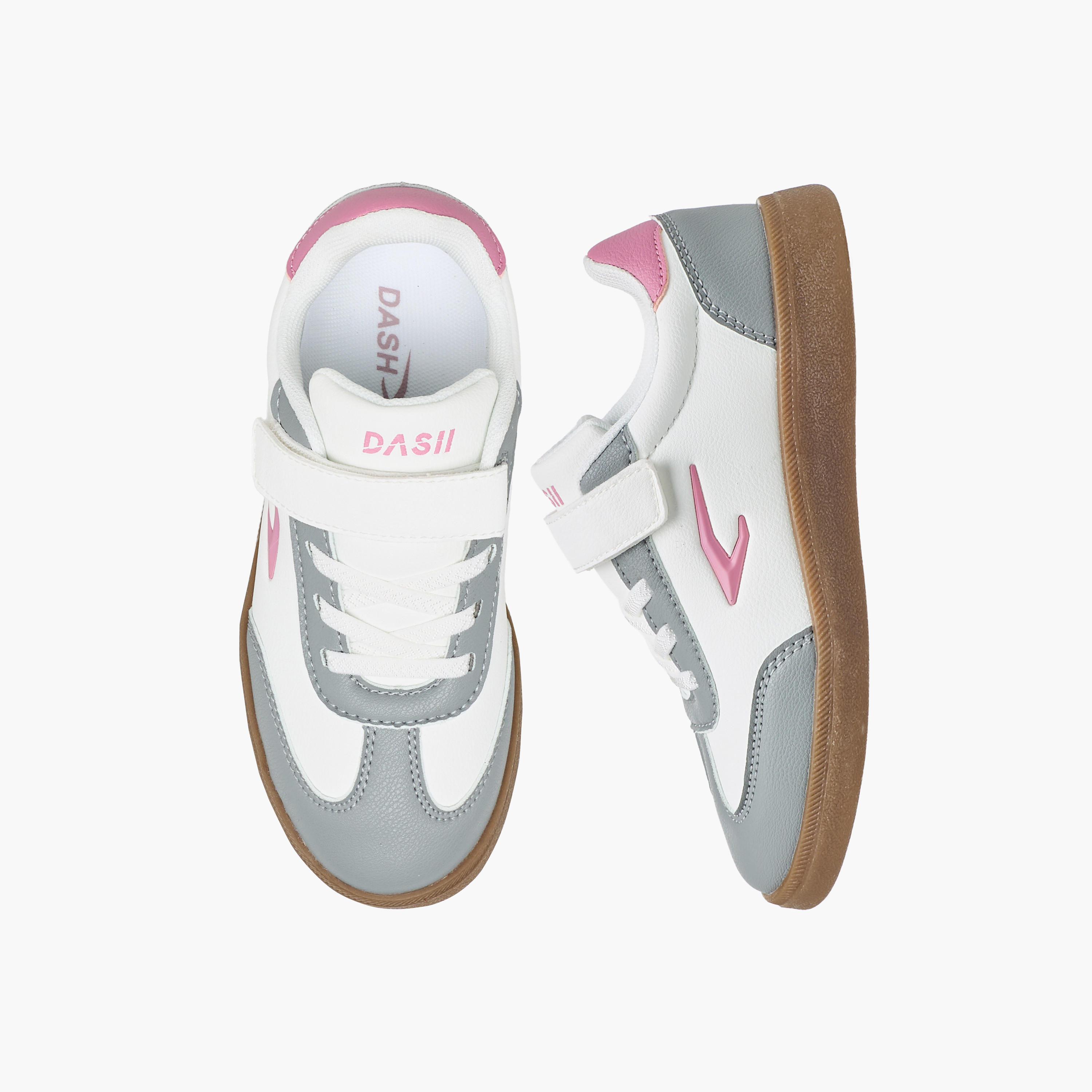 Dash Girls Hook & Loop Sports Shoes-sports-girls-shoes-image-1