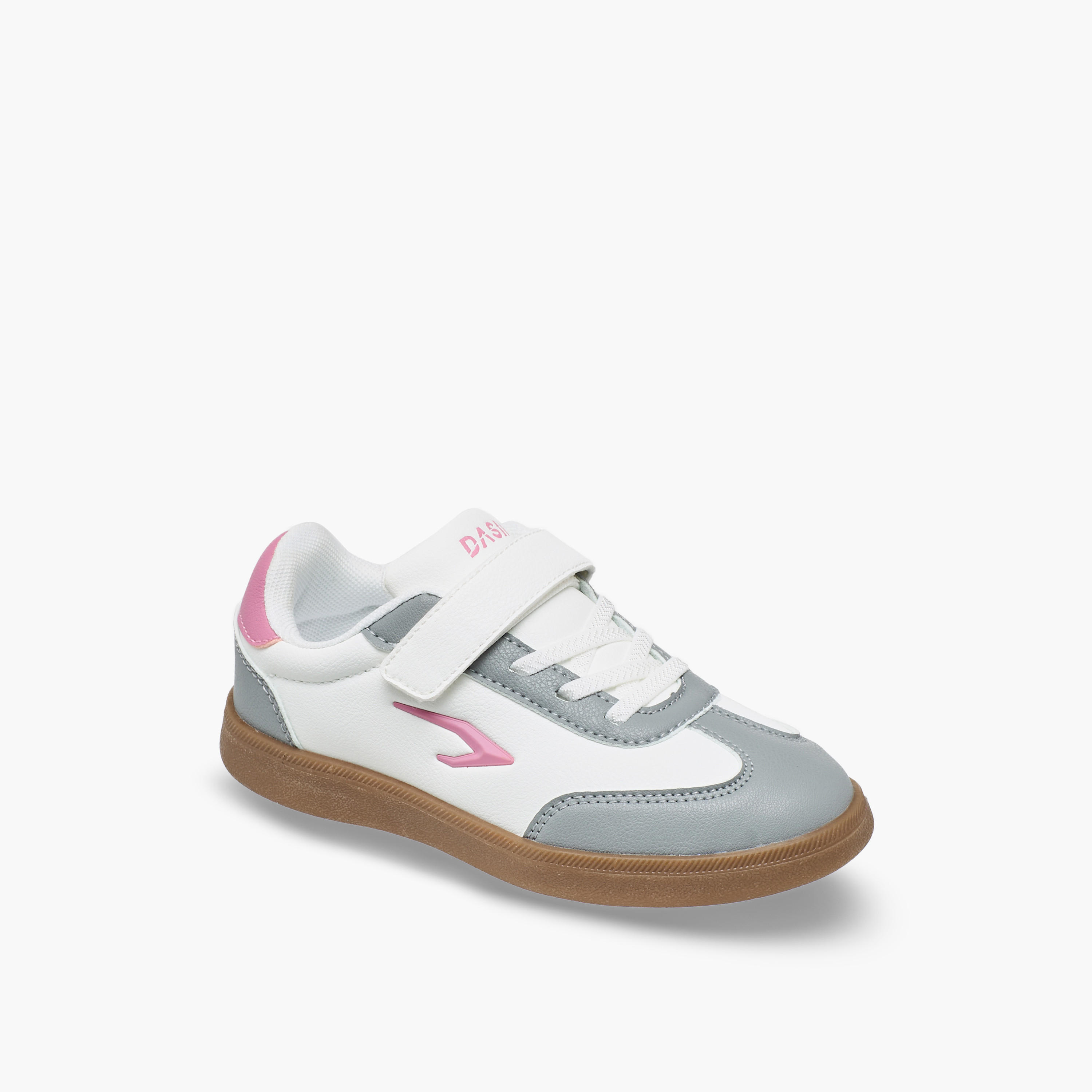 Dash Girls Hook & Loop Sports Shoes-sports-girls-shoes-image-2