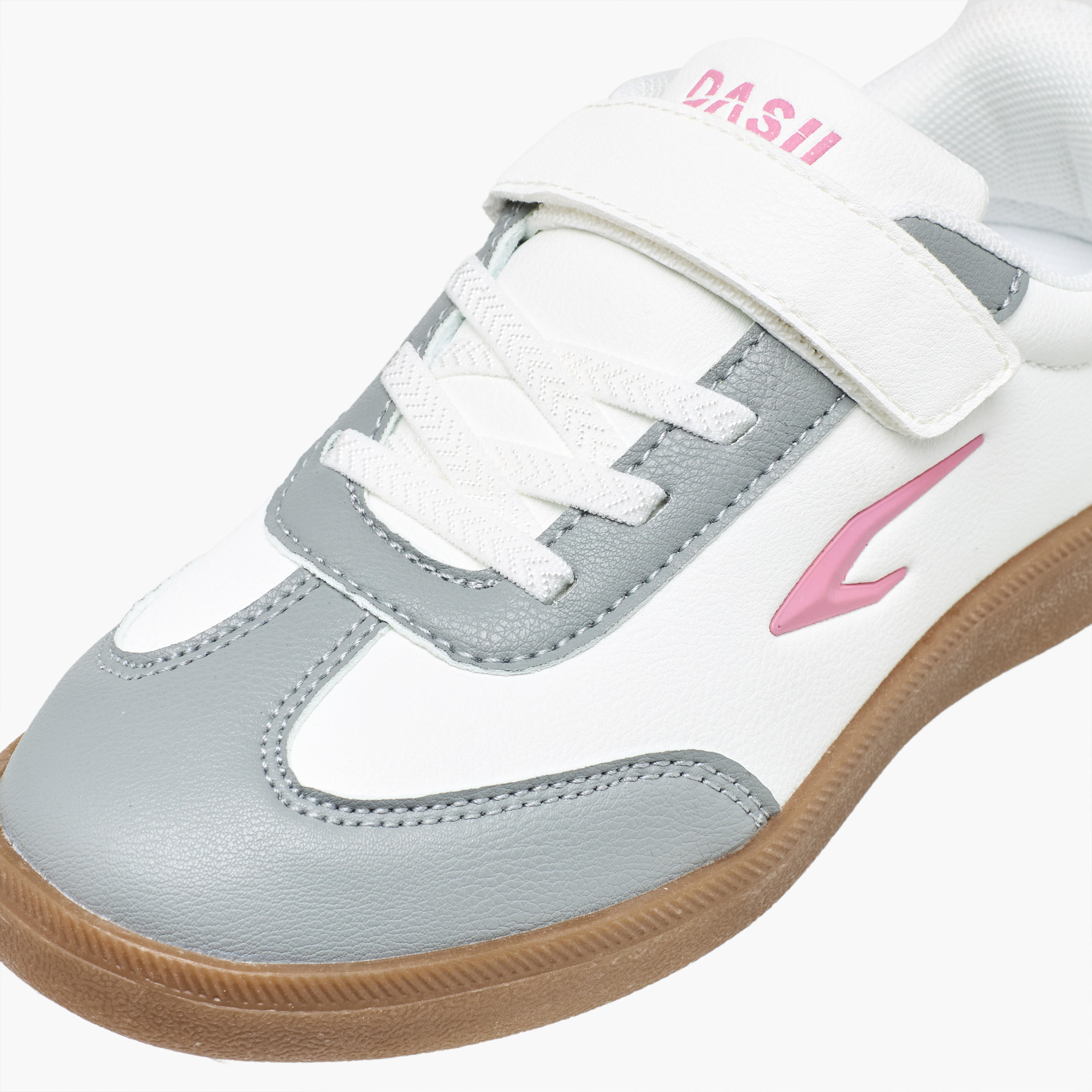 Dash Girls Hook & Loop Sports Shoes-sports-girls-shoes-image-4