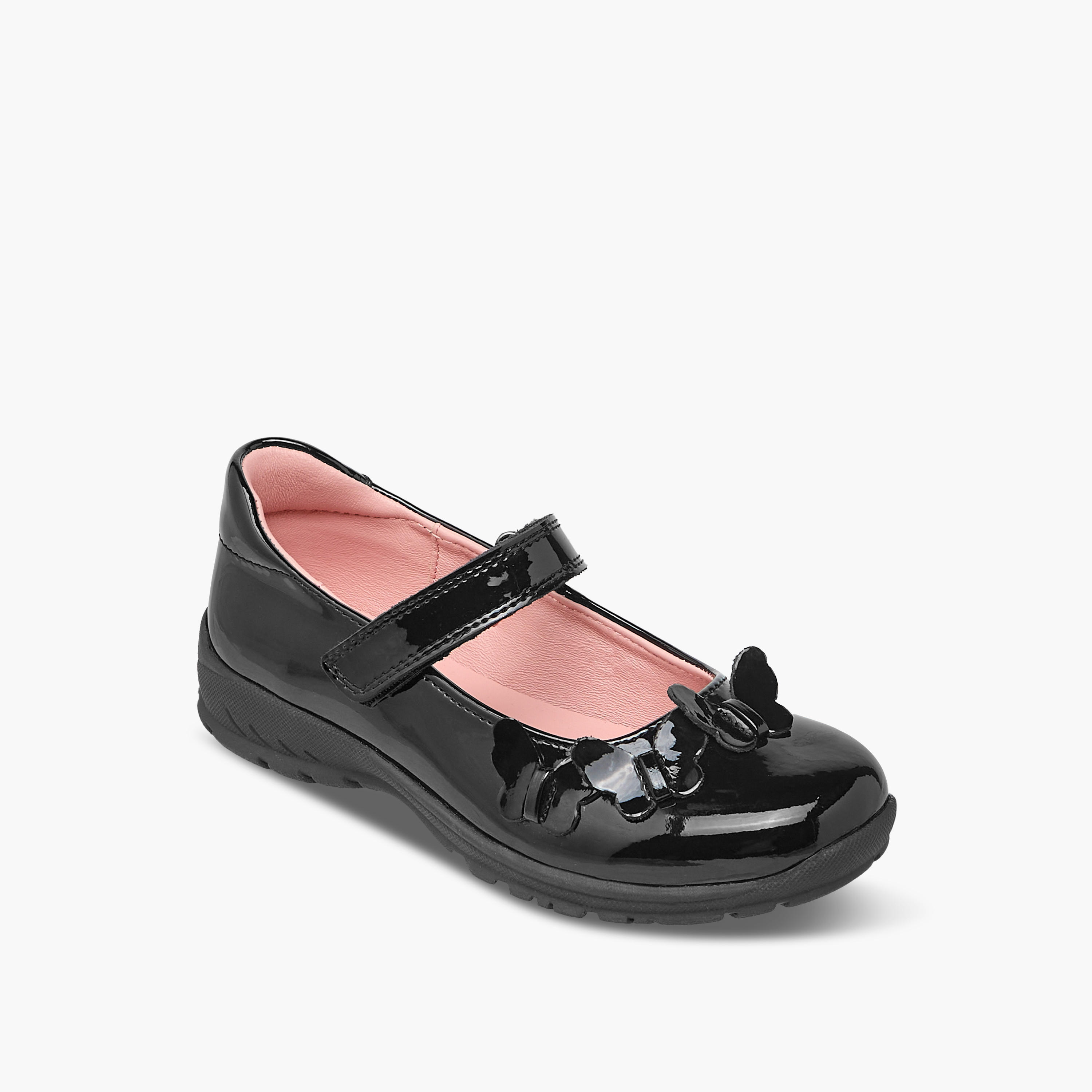 حذاء ماري جين مدرسي بزينة فراشة وشريط إغلاق لاصق من جونيورز-girls-shoes-maryjanes-image-2