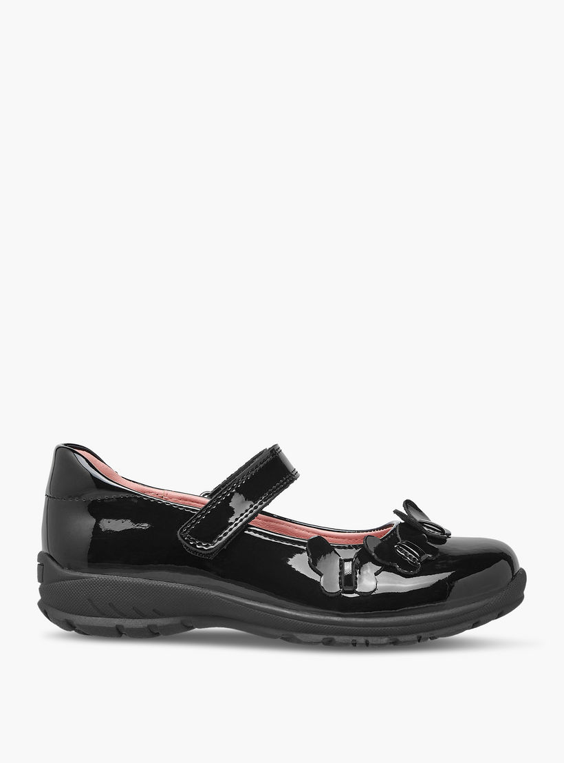 حذاء ماري جين مدرسي بزينة فراشة وشريط إغلاق لاصق من جونيورز-girls-shoes-maryjanes-image-3