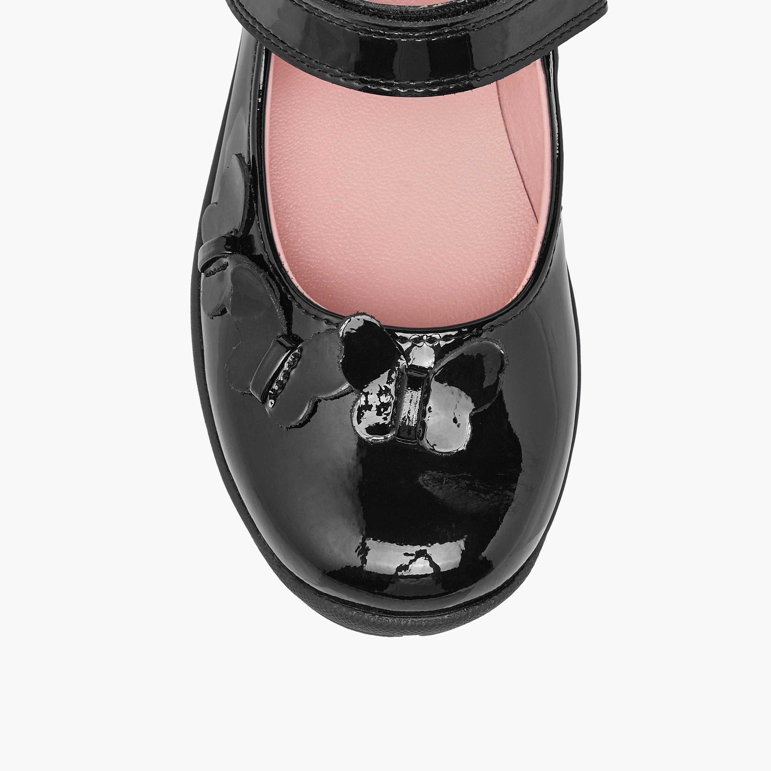 حذاء ماري جين مدرسي بزينة فراشة وشريط إغلاق لاصق من جونيورز-girls-shoes-maryjanes-image-4