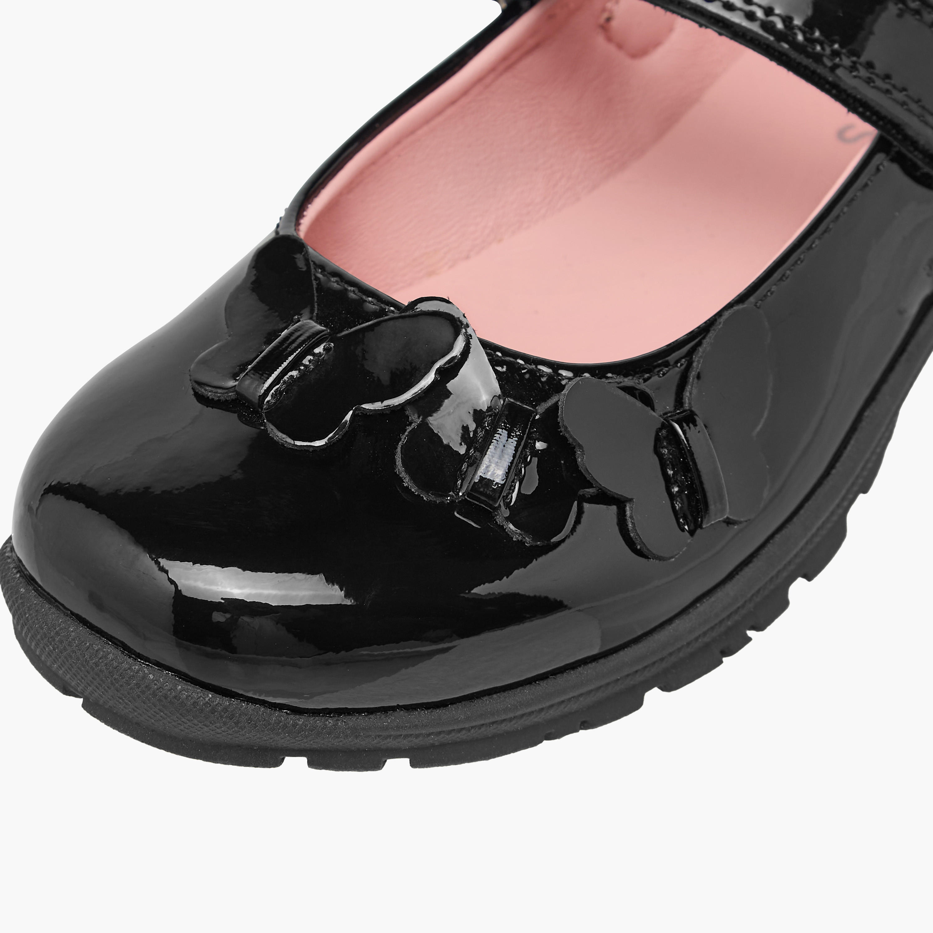 حذاء ماري جين مدرسي بزينة فراشة وشريط إغلاق لاصق من جونيورز-girls-shoes-maryjanes-image-6