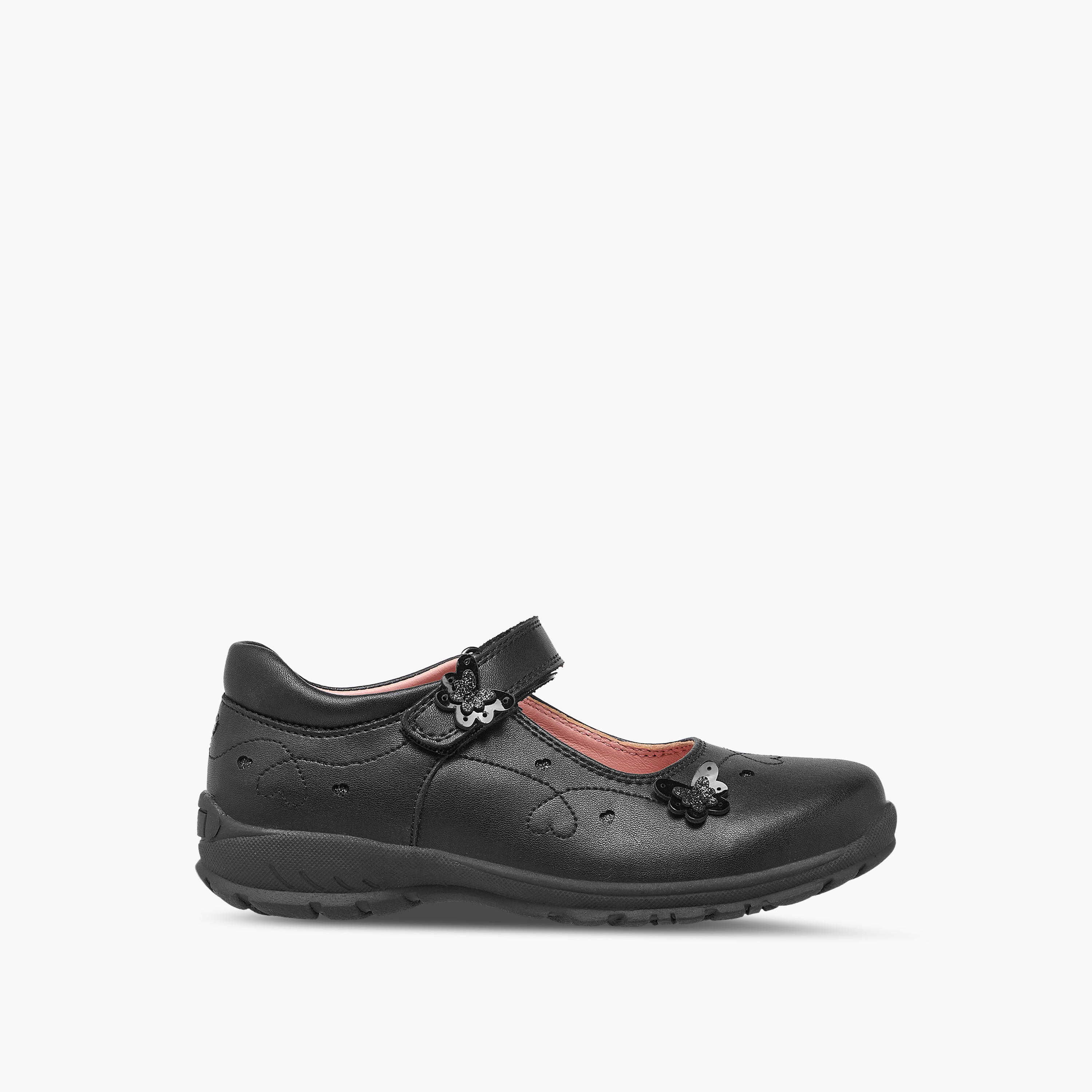 حذاء مدرسي ماري جين بزينة فراشة وشريط إغلاق لاصق من جونيورز-girls-shoes-maryjanes-image-3