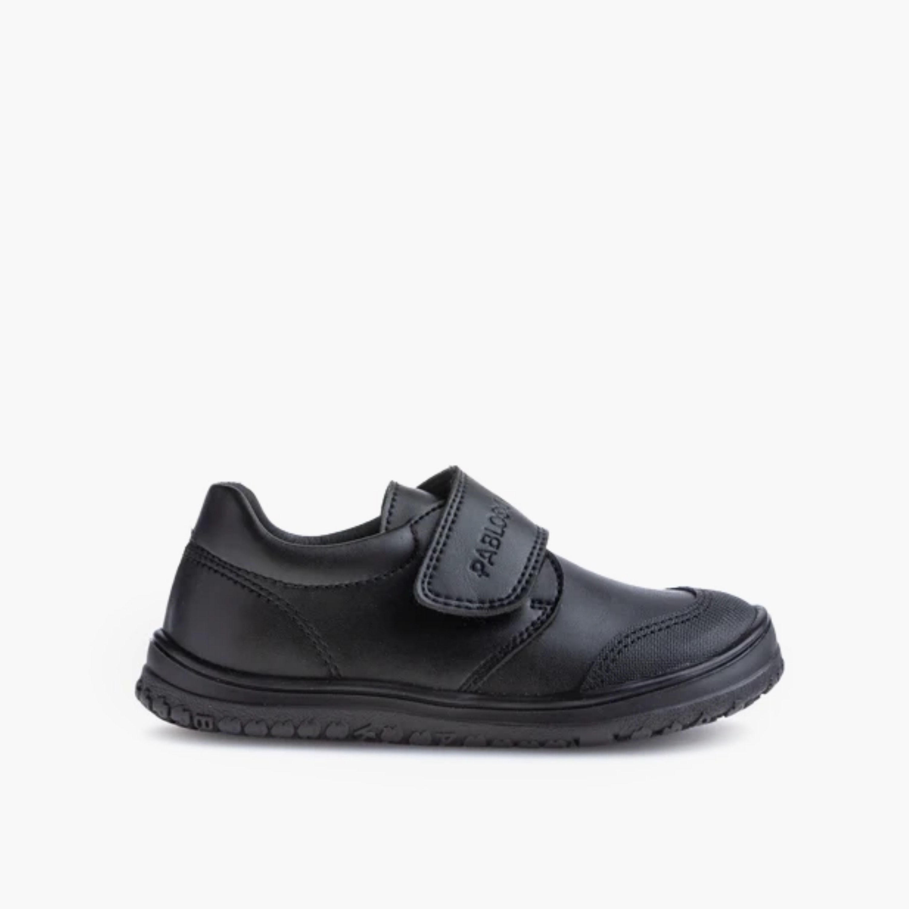 Pablosky Boys Leather Hook & Loop School Shoes-boys-shoes-schoolshoes-image-1