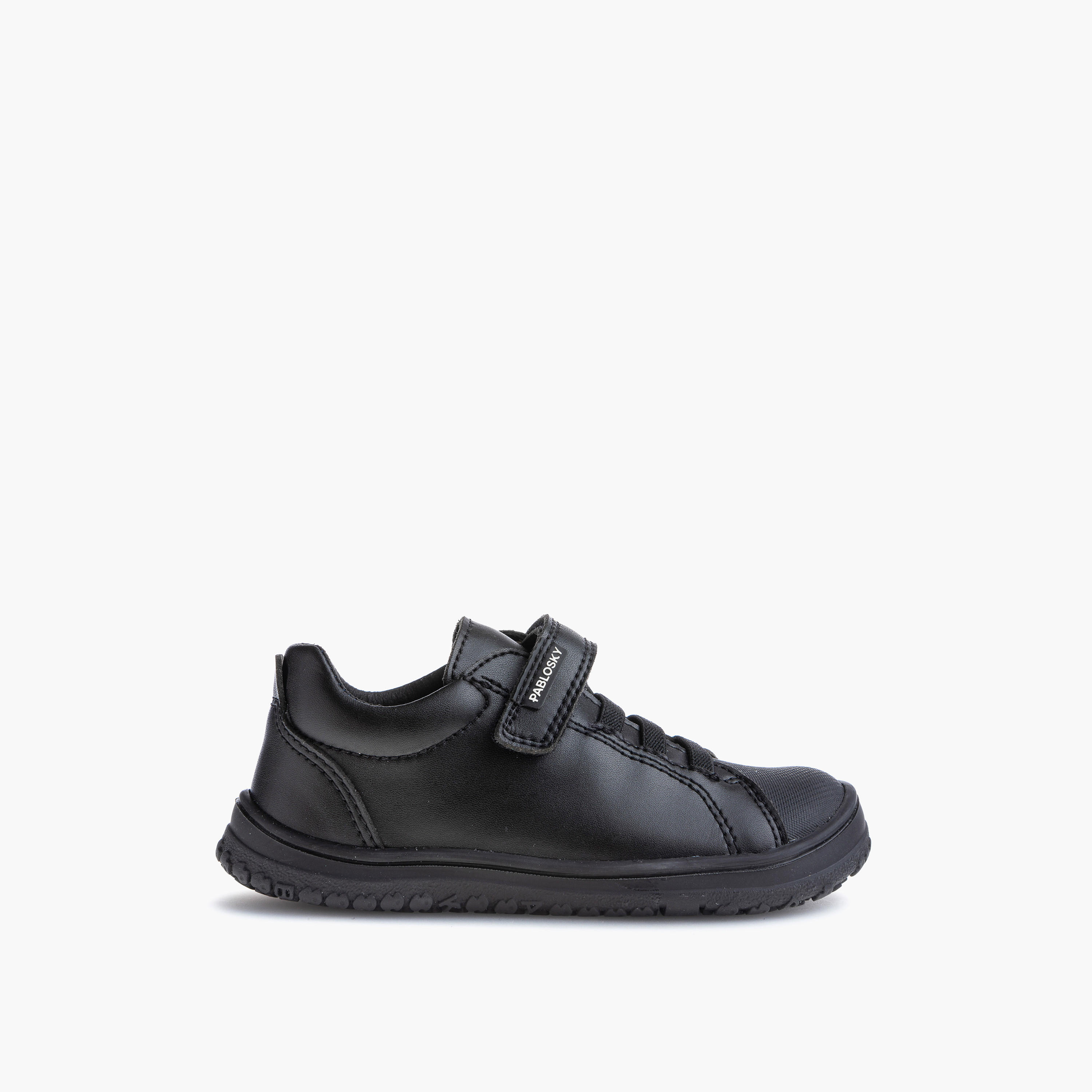 Pablosky Girls' Panelled School Shoes with Hook and Loop Closure - 355815-J-girls-shoes-sports-image-1