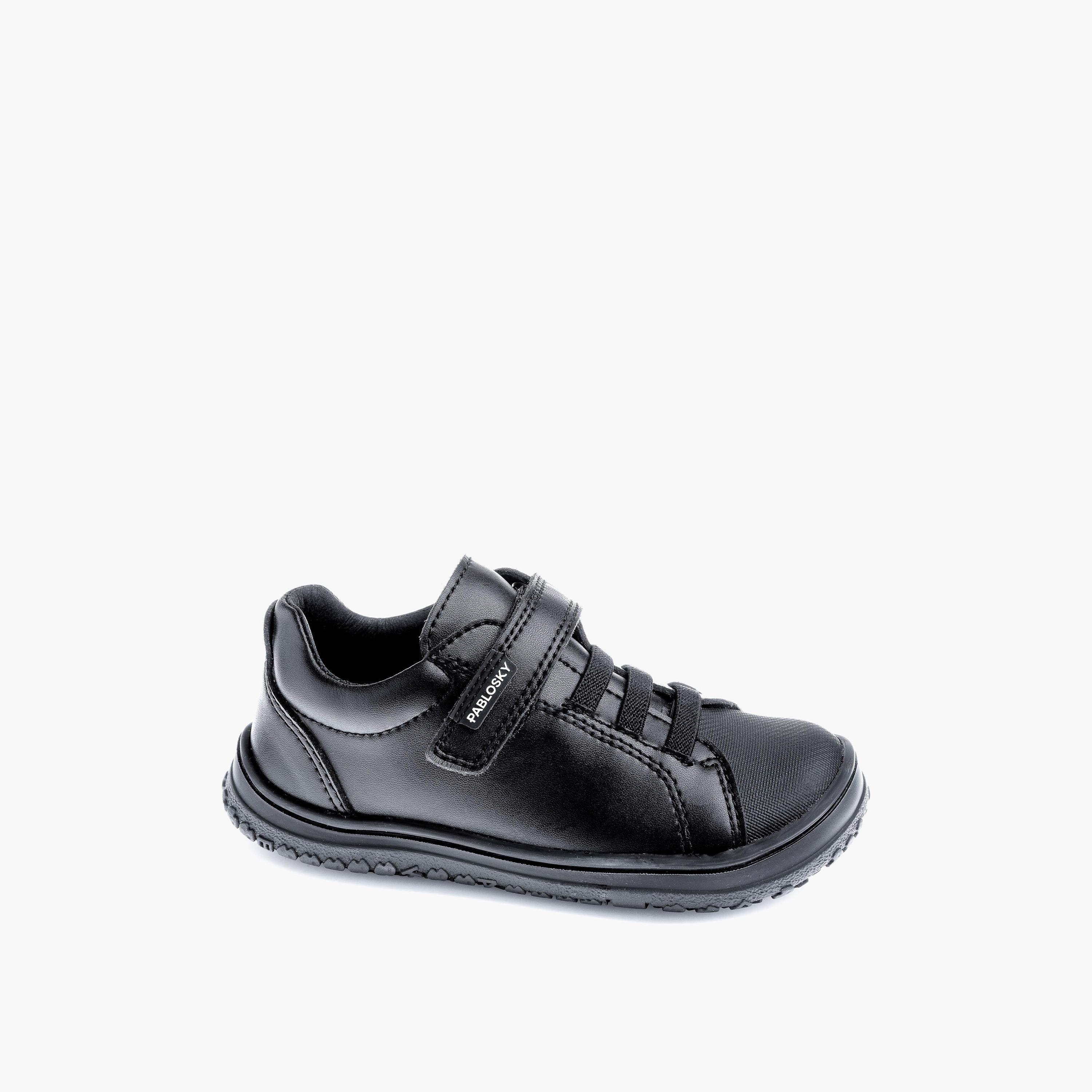 Pablosky Girls' Panelled School Shoes with Hook and Loop Closure - 355815-J-girls-shoes-sports-image-2