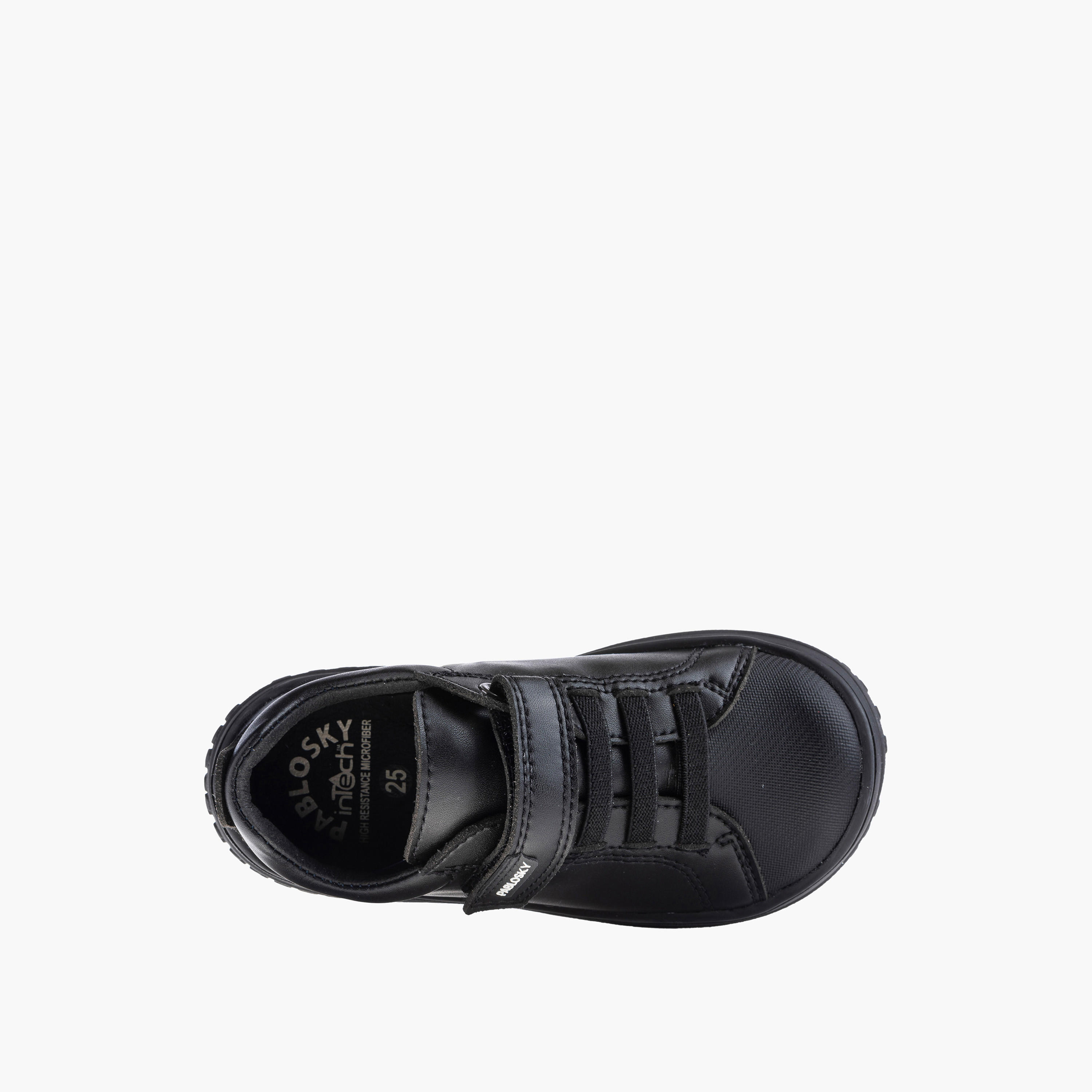 Pablosky Girls' Panelled School Shoes with Hook and Loop Closure - 355815-J-girls-shoes-sports-image-4
