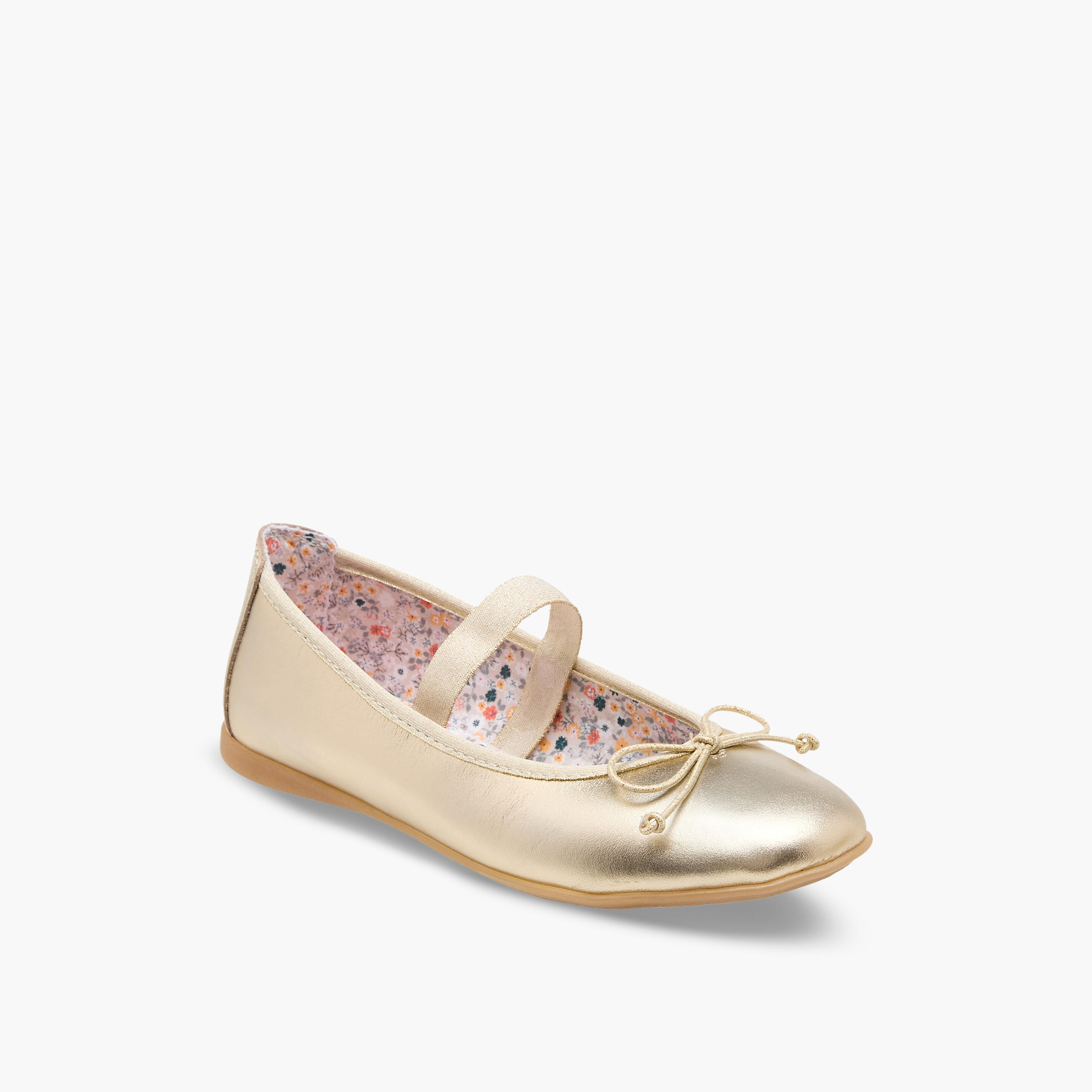 Pablosky Girls Bow Trim Leather Ballerina Shoes-girls-shoes-ballerinas-image-2