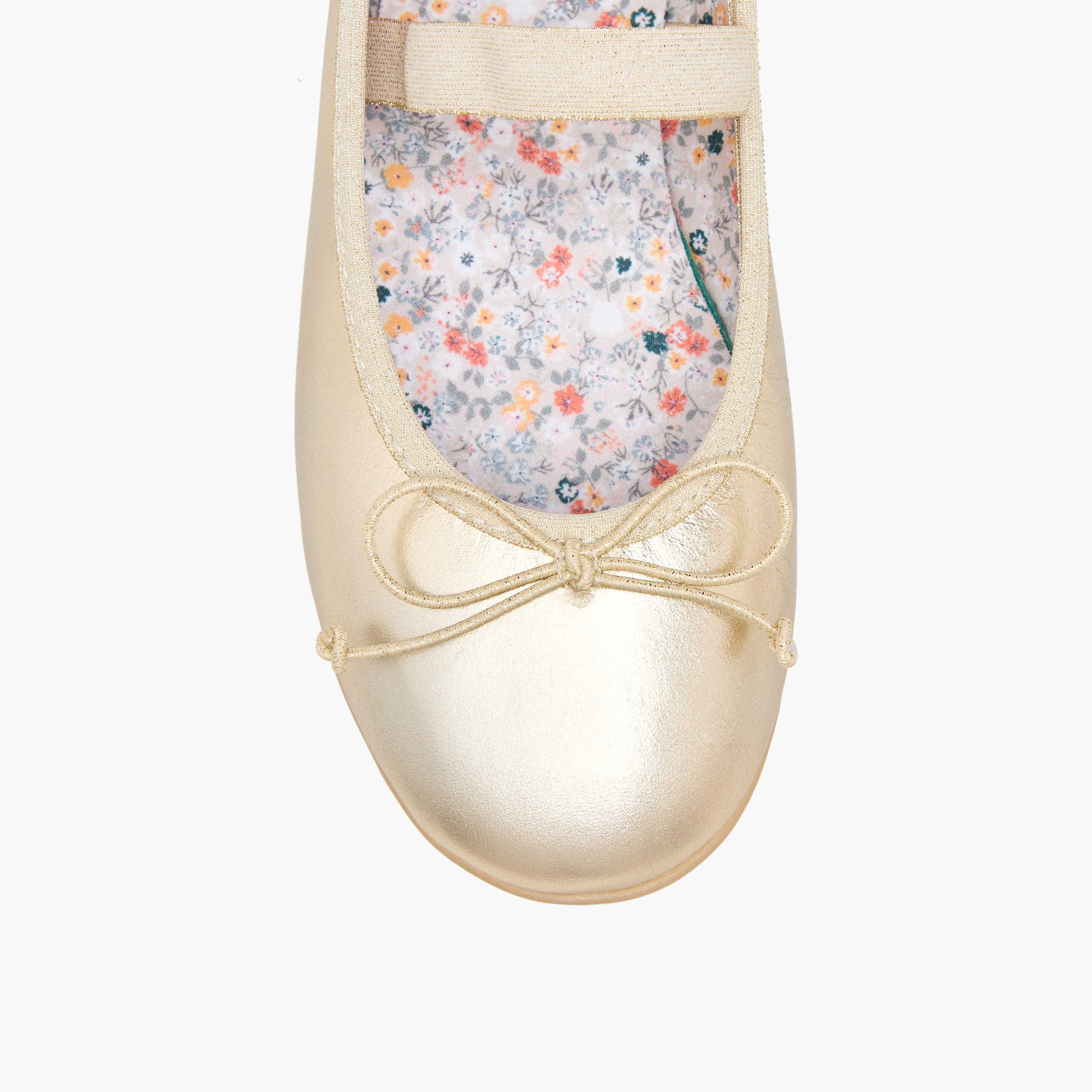 Pablosky Girls Bow Trim Leather Ballerina Shoes-girls-shoes-ballerinas-image-4
