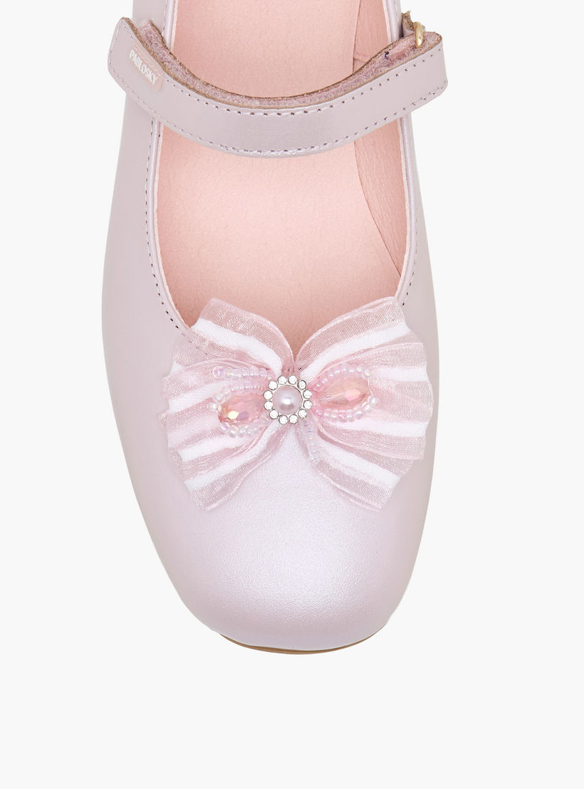 حذاء ماري جين بفيونكة للبنات من بابلوسكي-girls-shoes-maryjanes-image-4