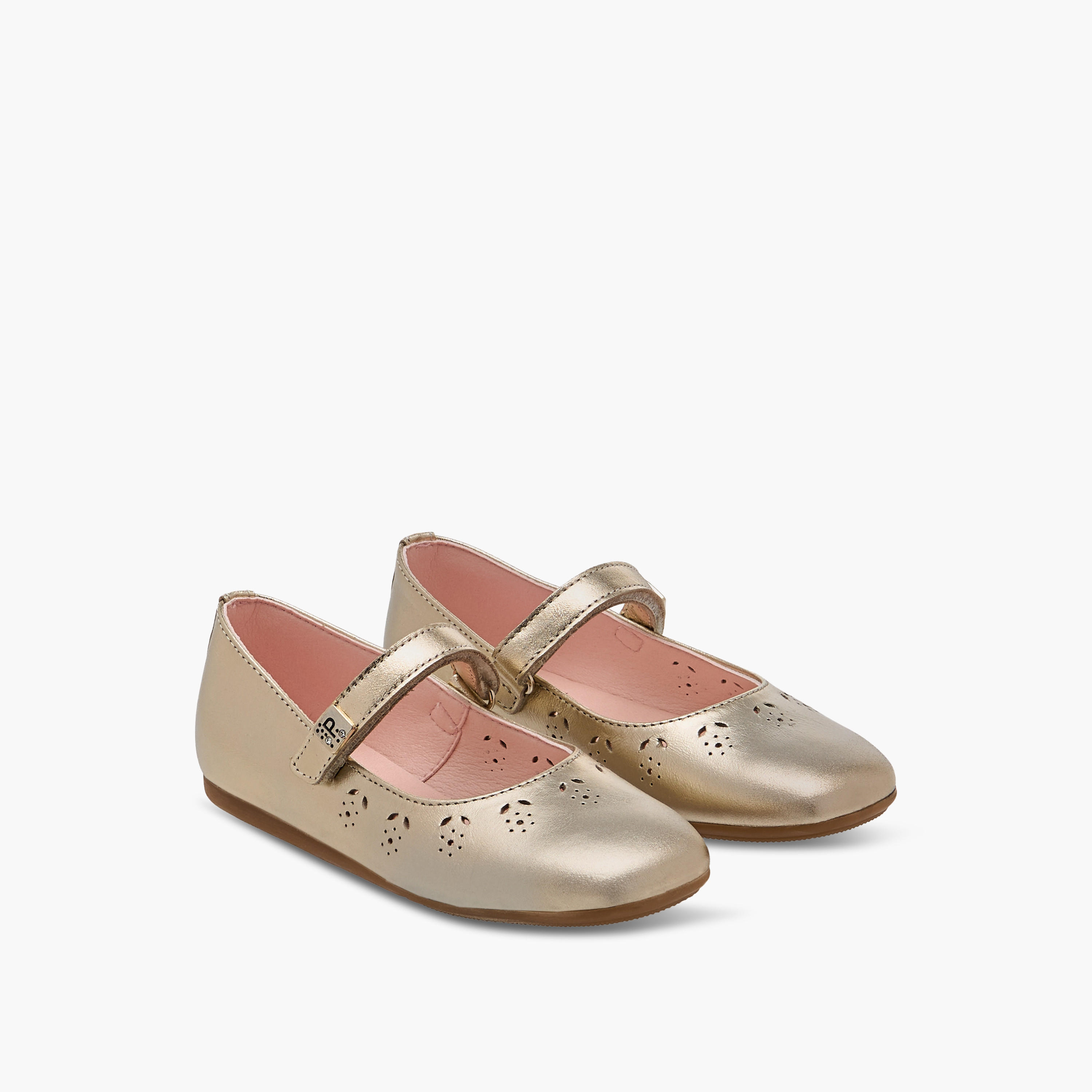 Pablosky Girls' Cut-Out Detail Mary Jane Shoes with Hook and Loop Closure-girls-shoes-maryjanes-image-1