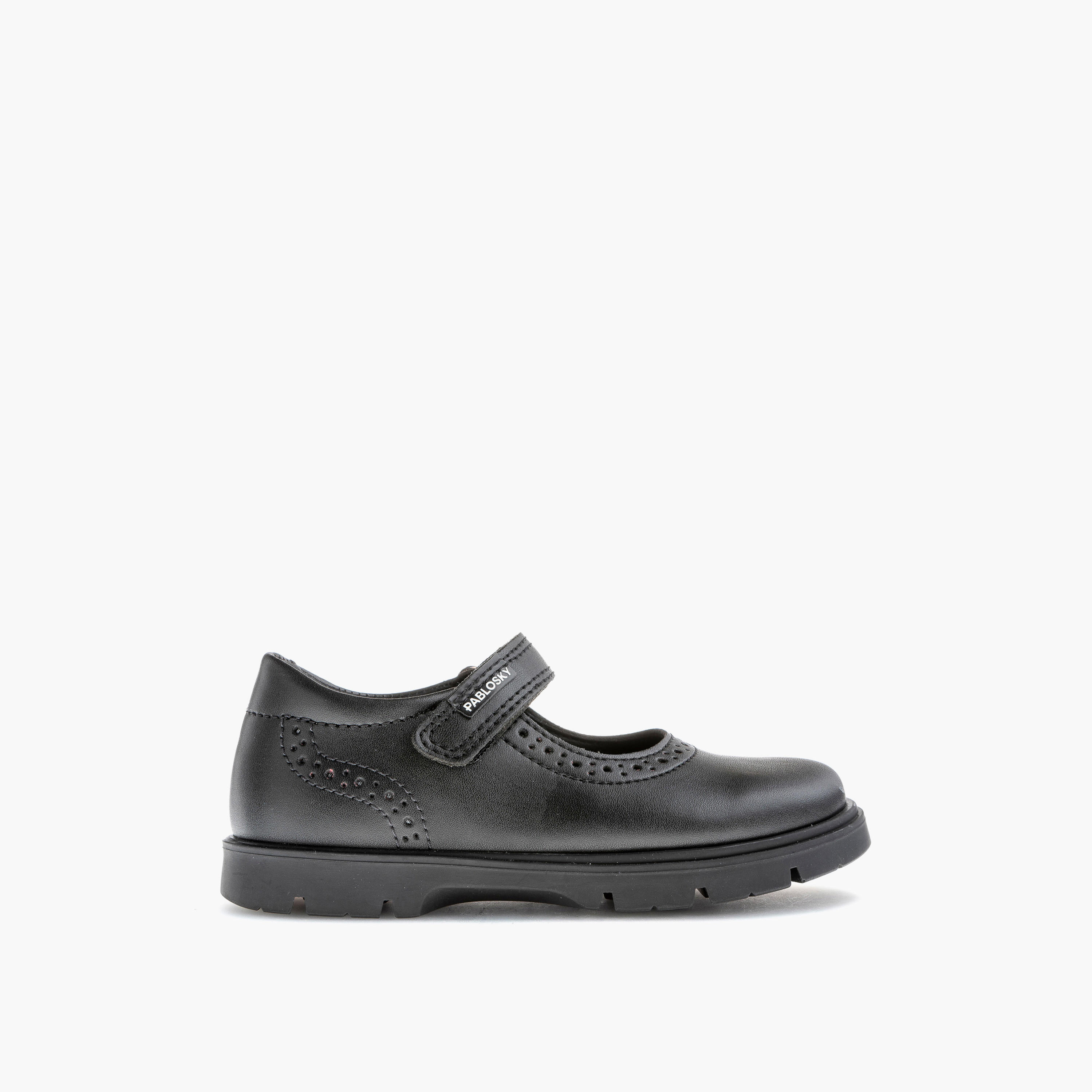 حذاء ماري جين مدرسي بشريط إغلاق لاصق وطبعات شعار للبنات من بابلوسكي - 360015-girls-shoes-maryjanes-image-2