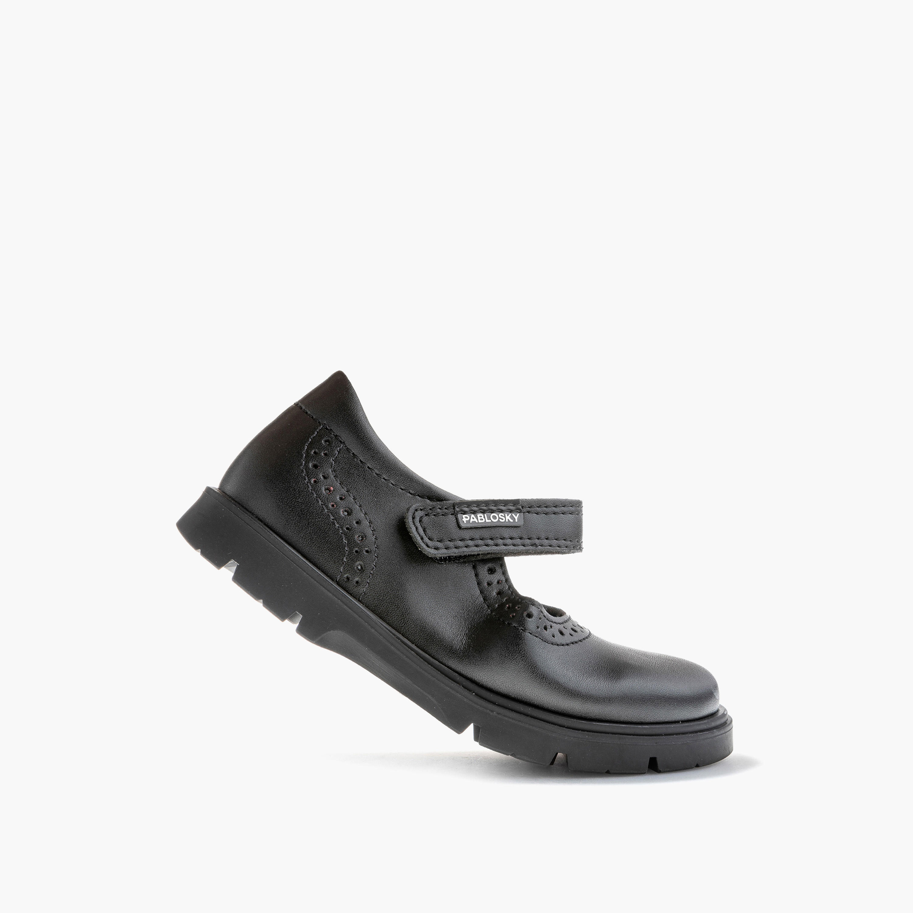 حذاء ماري جين مدرسي بشريط إغلاق لاصق وطبعات شعار للبنات من بابلوسكي - 360015-girls-shoes-maryjanes-image-5