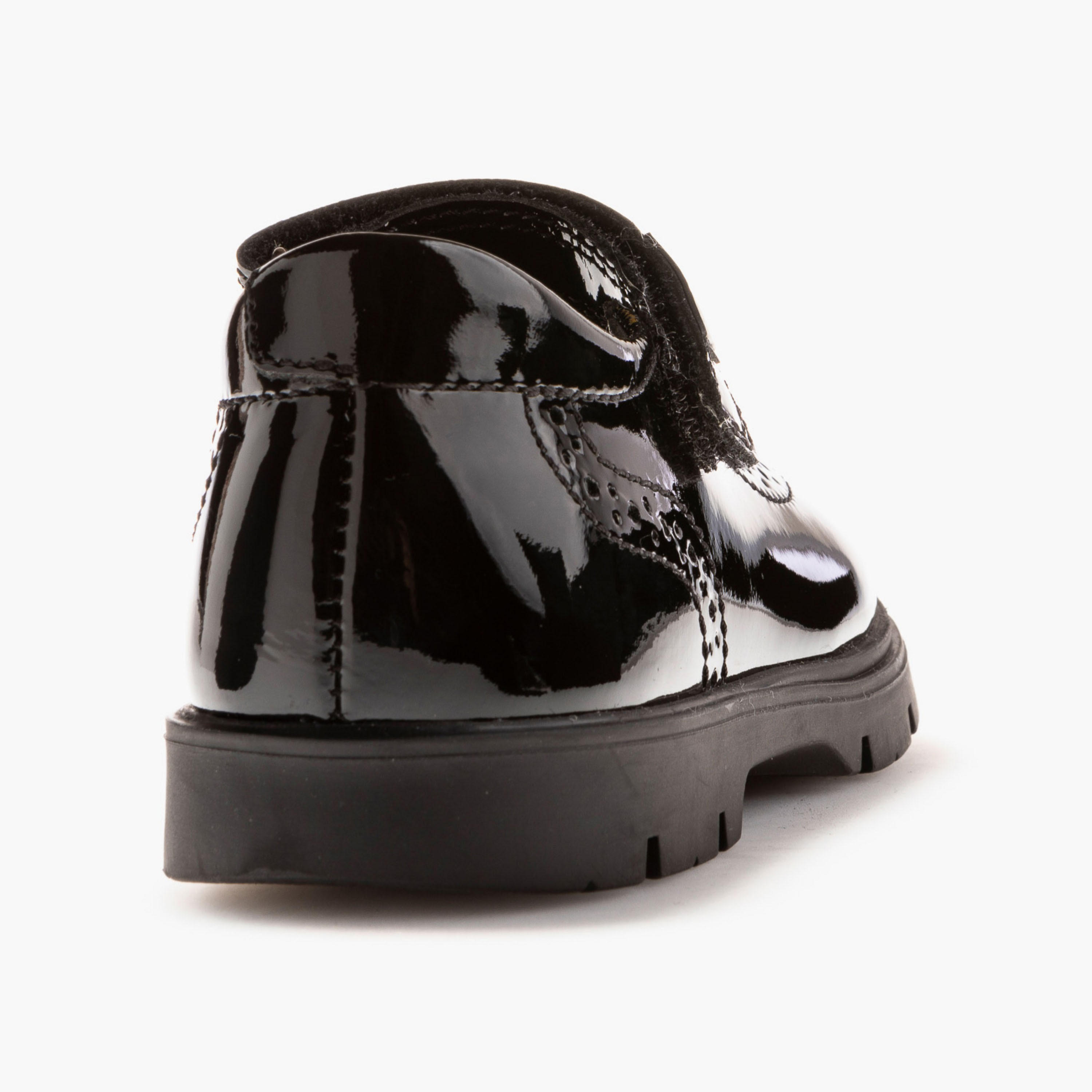Pablosky Girls Leather Hook & Loop School Shoes-girls-shoes-schoolshoes-image-2
