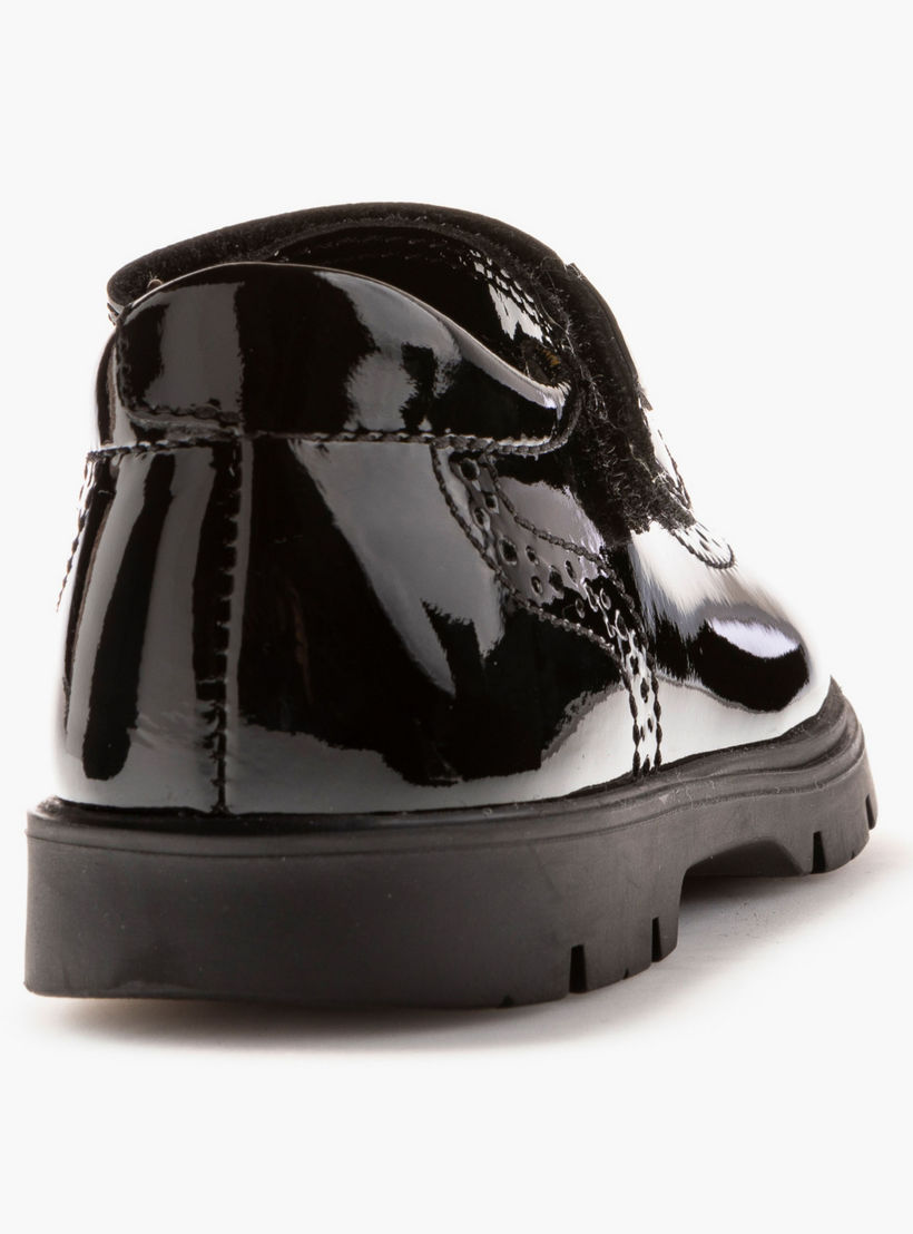 Pablosky Girls Leather Hook & Loop School Shoes-girls-shoes-schoolshoes-image-2