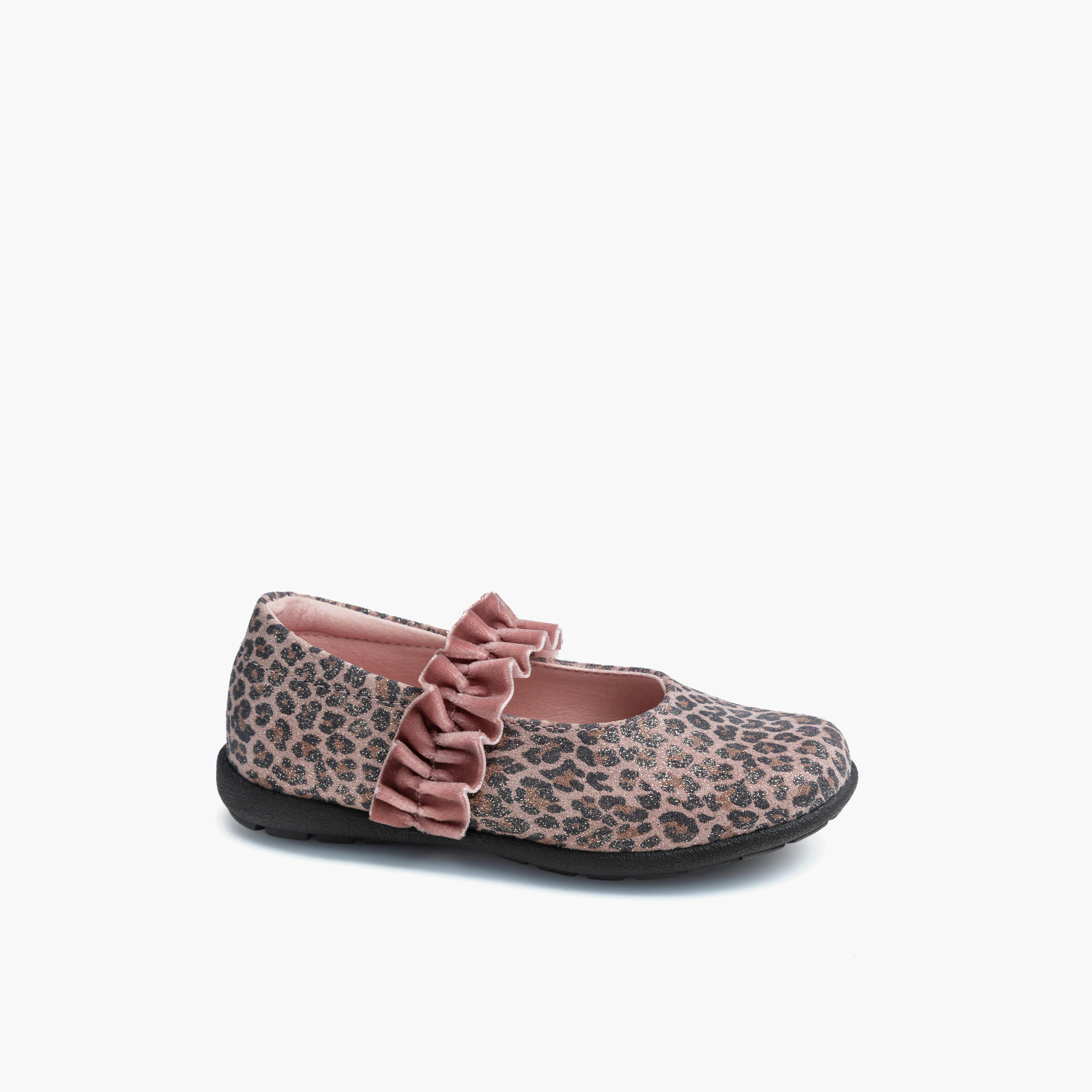 حذاء باليرينا بطبعات حيوانات وشريط مطاطي مزين بكشكش من بابلوفسكي-baby-girls-shoes-closedshoes-image-7