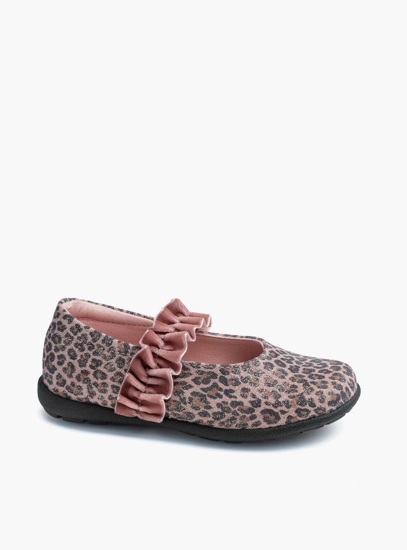 حذاء باليرينا بطبعات حيوانات وشريط مطاطي مزين بكشكش من بابلوفسكي-baby-girls-shoes-closedshoes-image-7