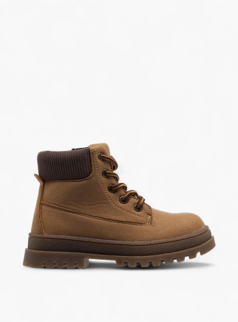 بوت طول الكاحل برباط إغلاق للأولاد من إل بي إل من شو إكسبريس-boys-shoes-boots-image-3